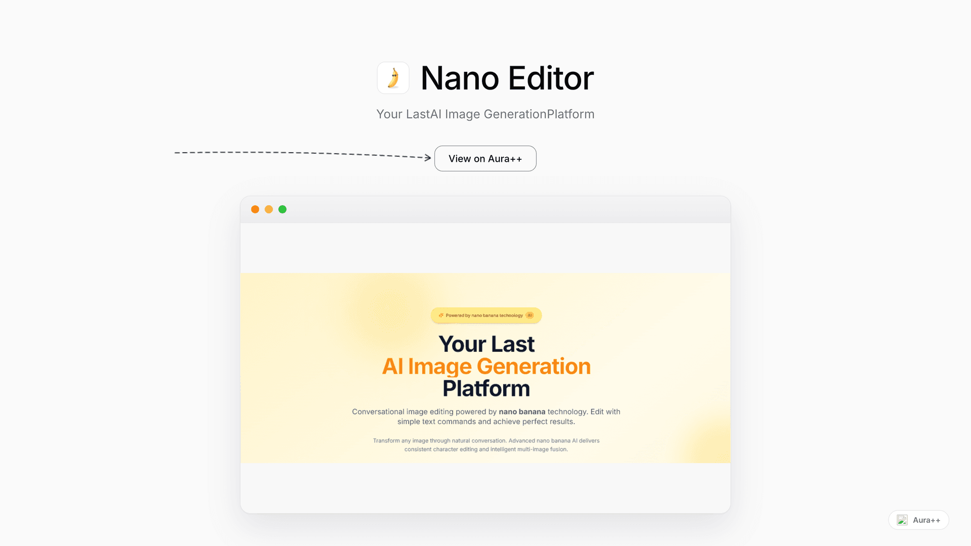 Nano Editor launch story featured image on Aura++
