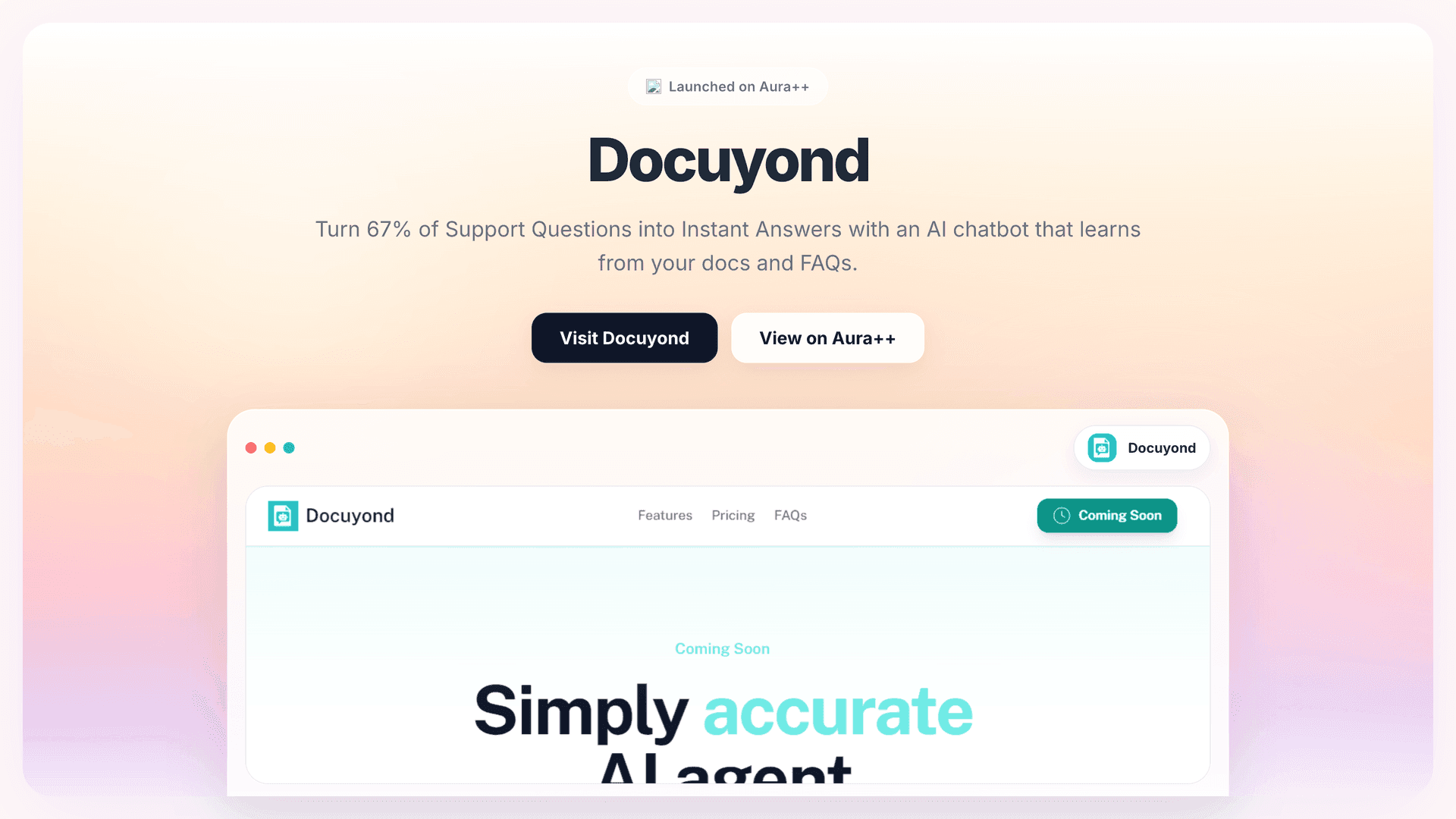 Docuyond launch story featured image on Aura++