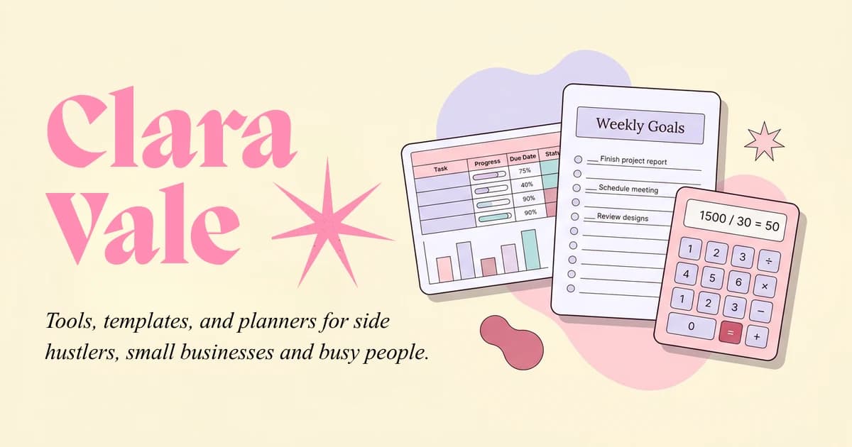 Clara Vale Studio product preview for startup listing on Aura++