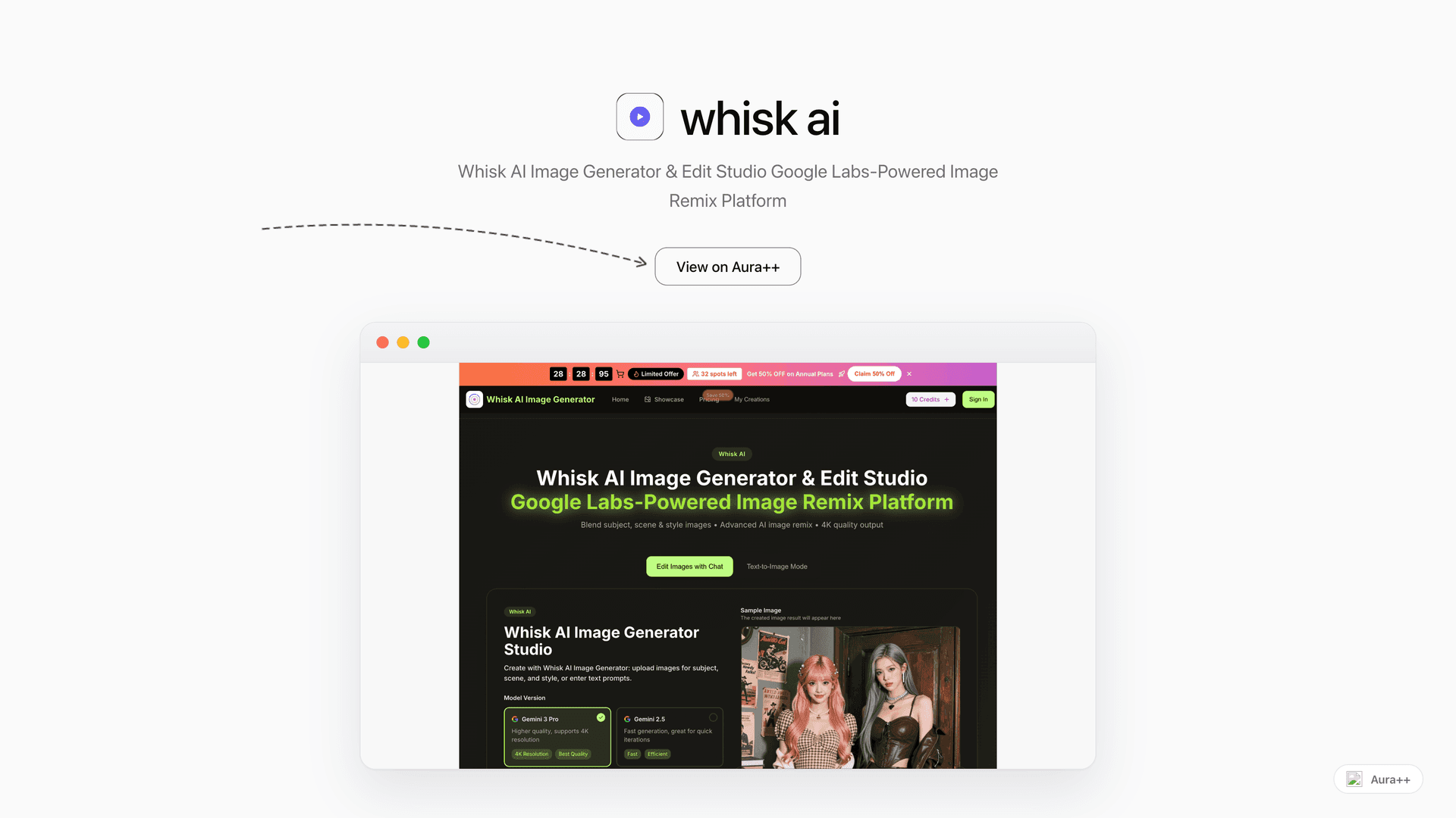 whisk ai launch story featured image on Aura++