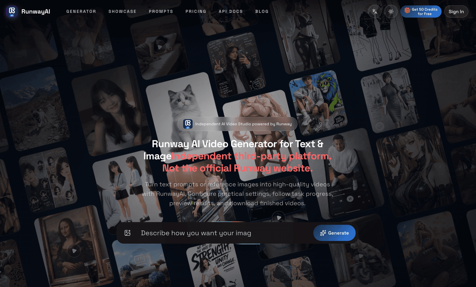 RunwayAI product preview for startup listing on Aura++