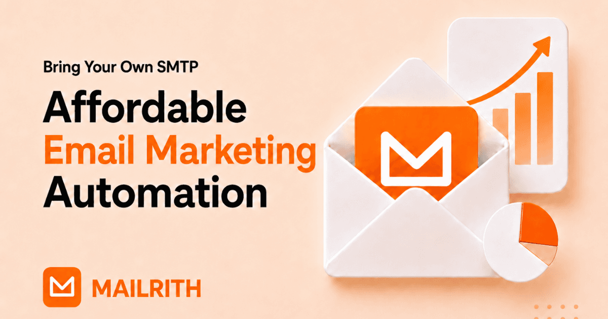 Mailrith - Affordable Email Marketing Automation Platform product preview for startup listing on Aura++