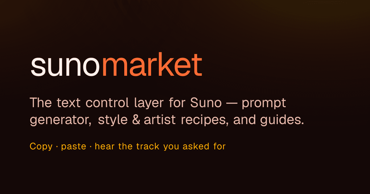 Suno Prompt Generator product preview for startup listing on Aura++