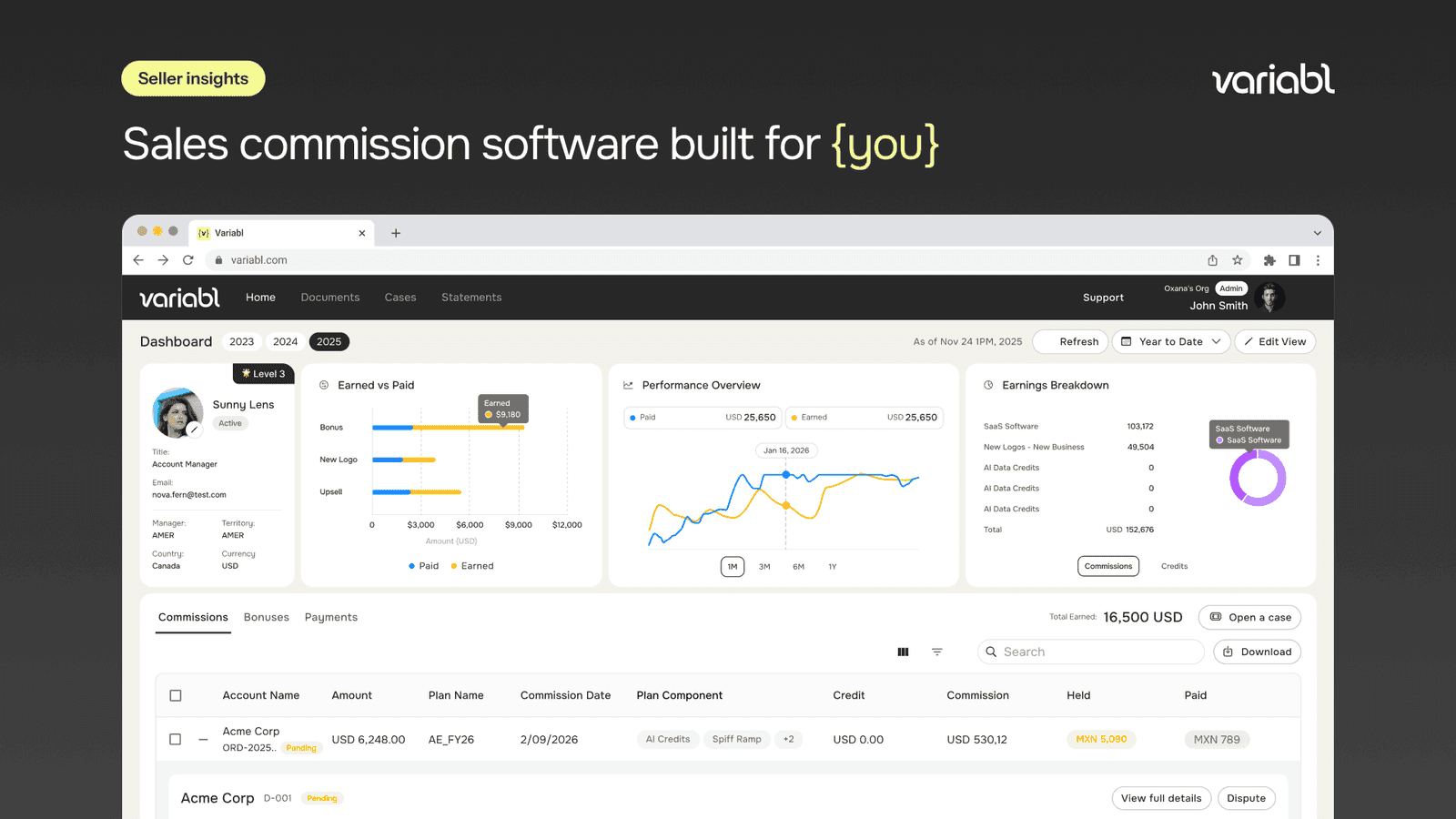 Variabl product preview for startup listing on Aura++