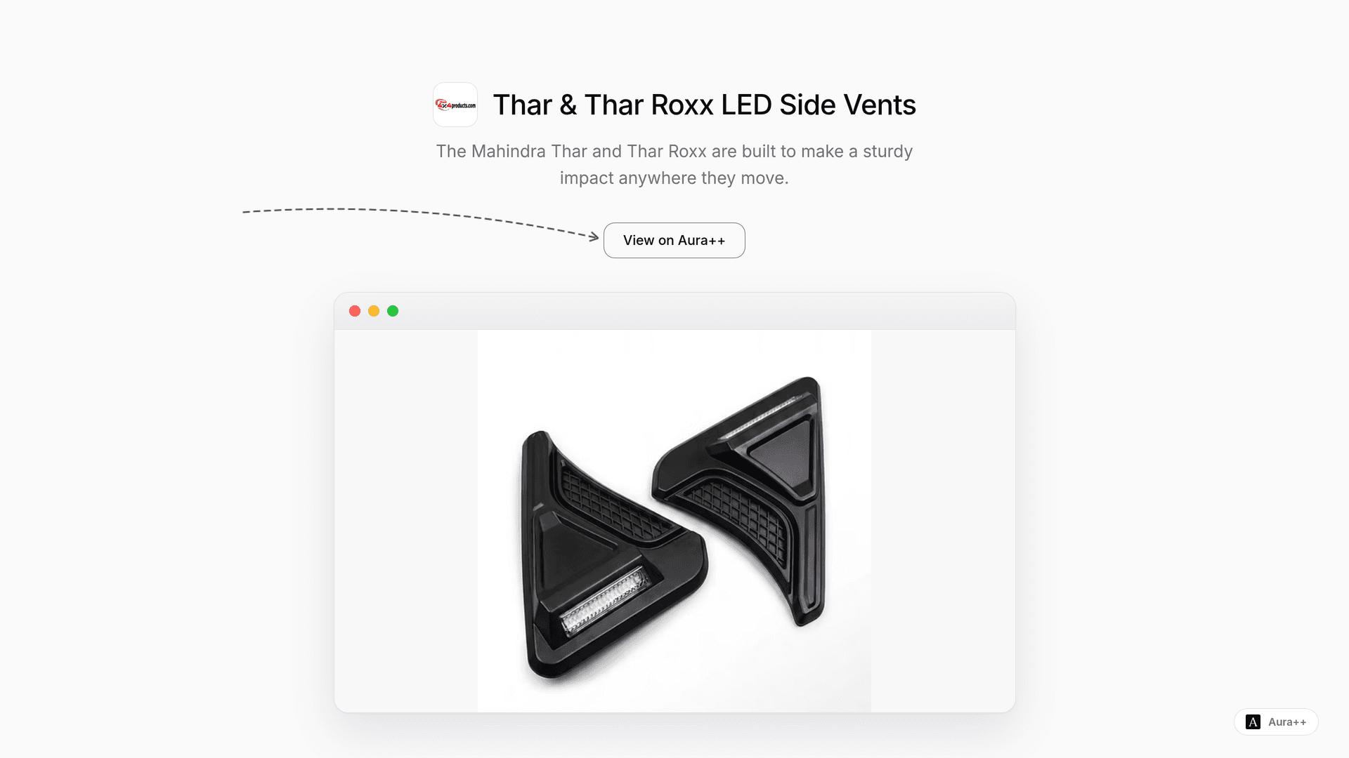 Enhance Your Thar's Style with LED Side Vents Upgrade