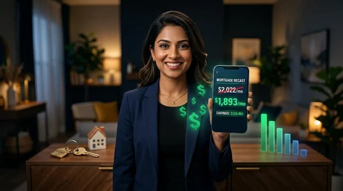 Mortgage Recast Calculator product preview for startup listing on Aura++