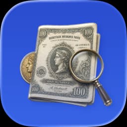 Banknote Identifier App startup logo on Aura++