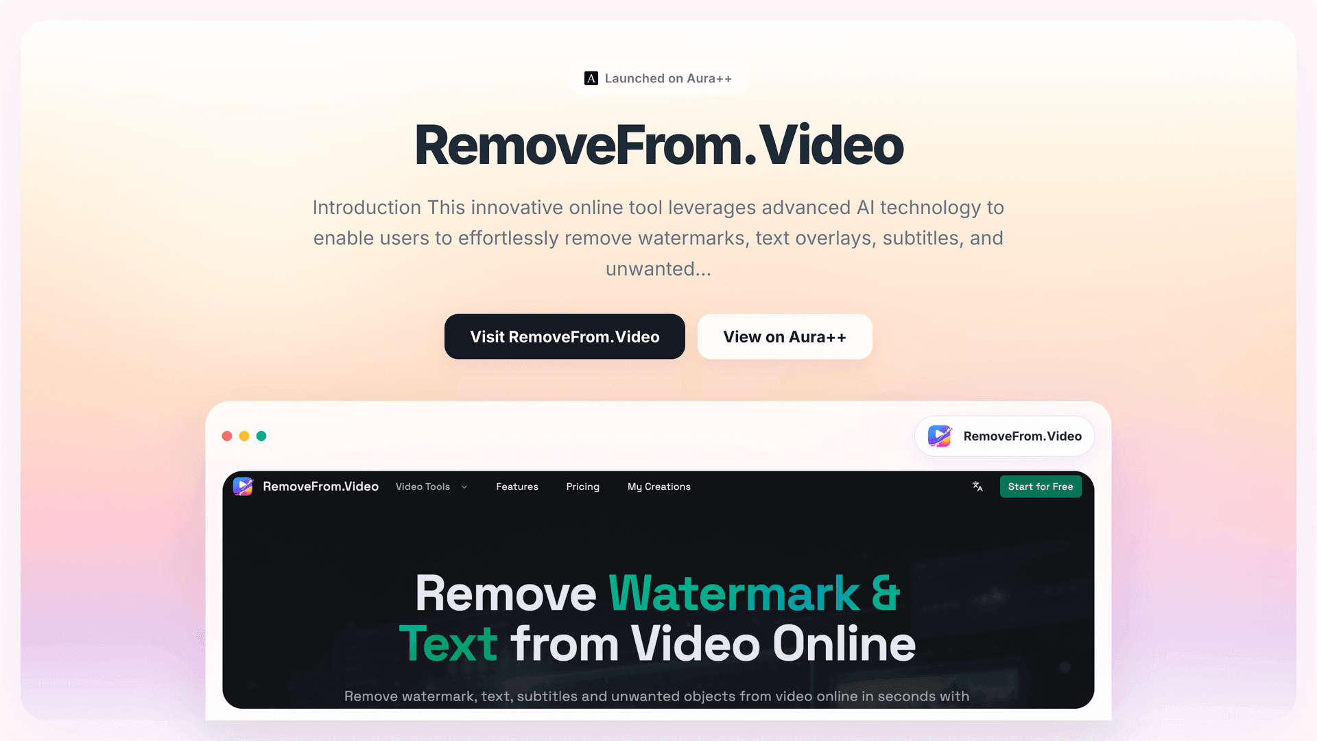 RemoveFrom.Video launch story featured image on Aura++