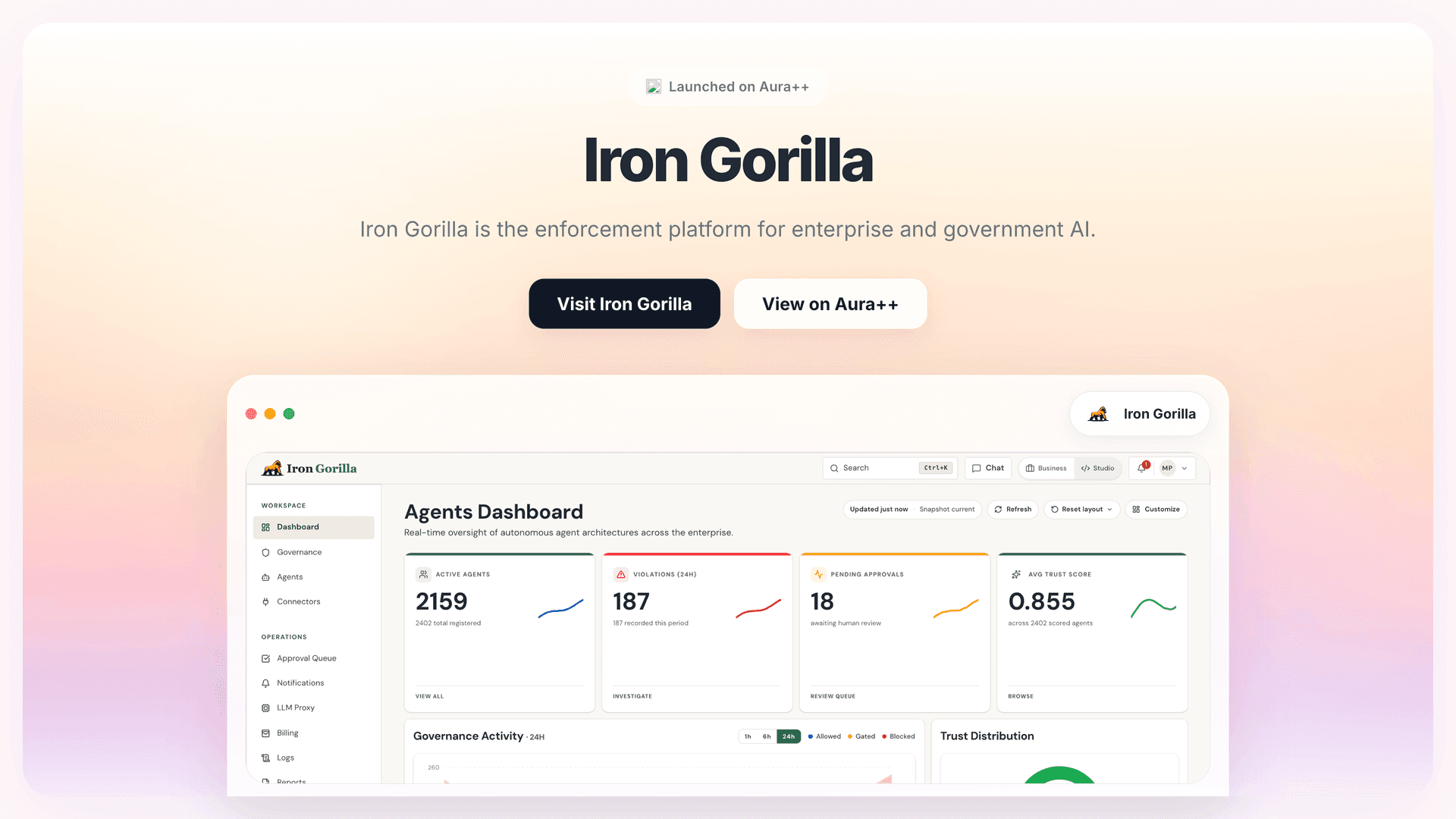 Iron Gorilla launch story featured image on Aura++