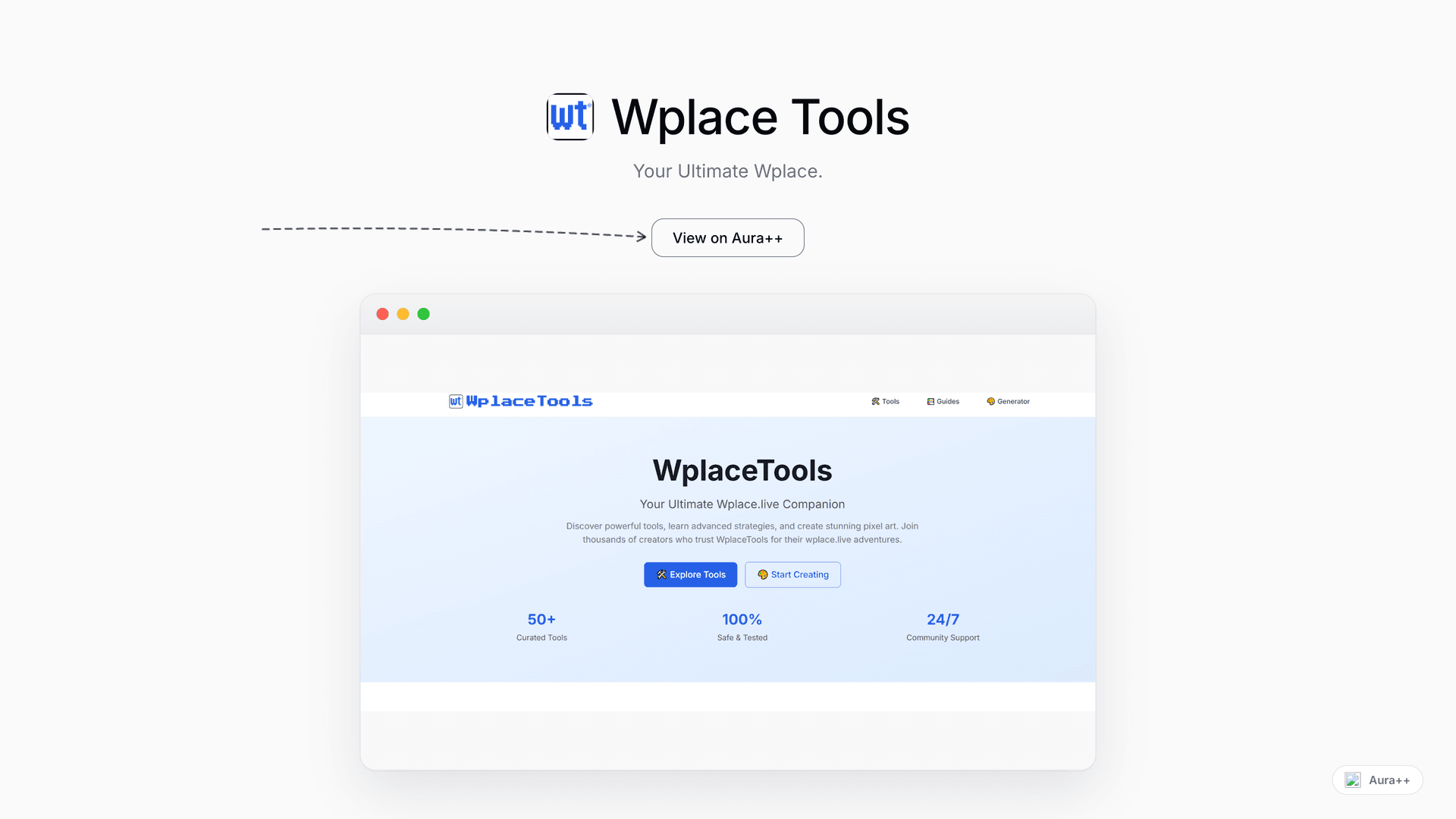 Wplace Tools launch story featured image on Aura++