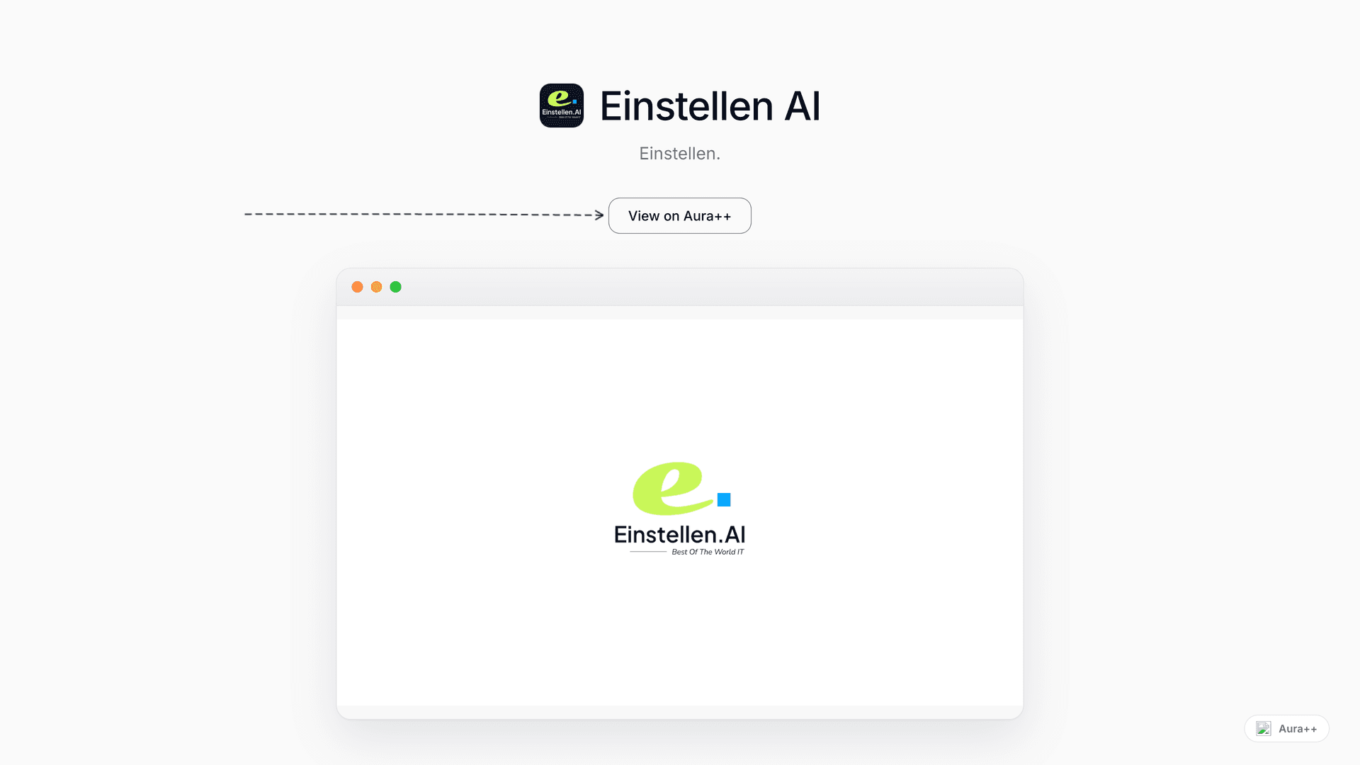 Einstellen AI launch story featured image on Aura++