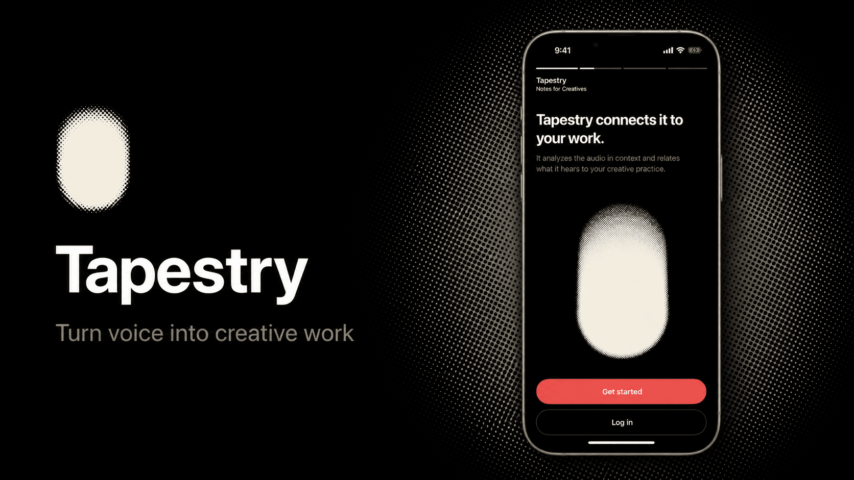 Tapestry product preview for startup listing on Aura++