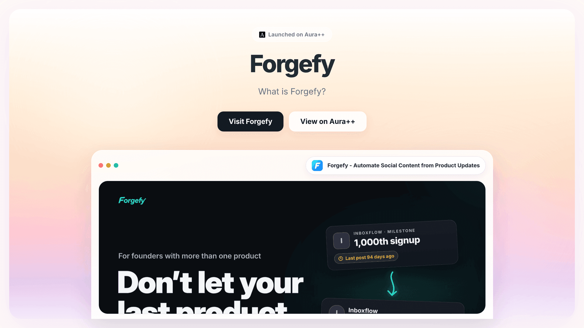 Automate Social Content from Updates with Forgefy's AI Tool