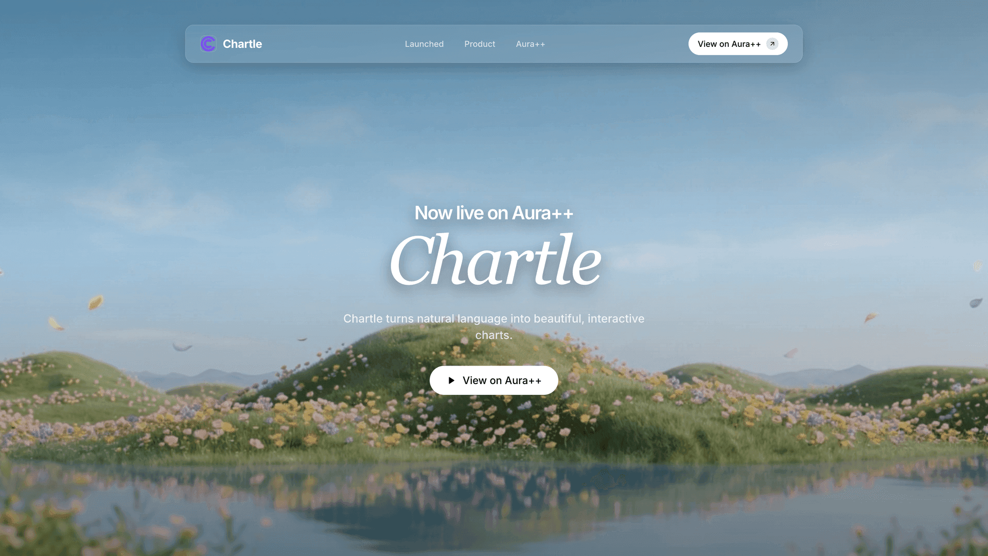 Chartle: Describe it, we find the data and build your chart. launch story featured image on Aura++