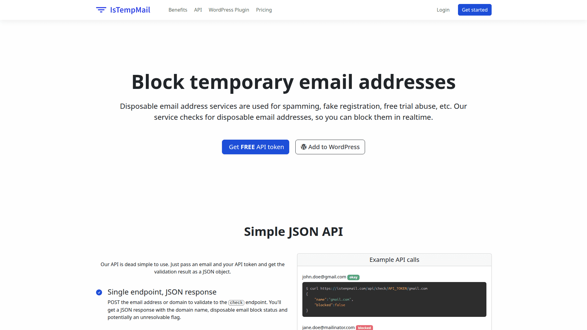IsTempMail Disposable Email Blocker - Product Image