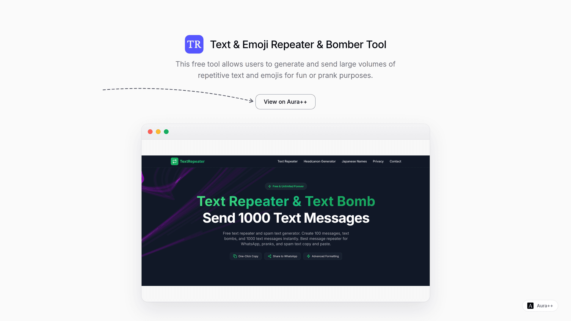 Text & Emoji Repeater & Bomber Tool