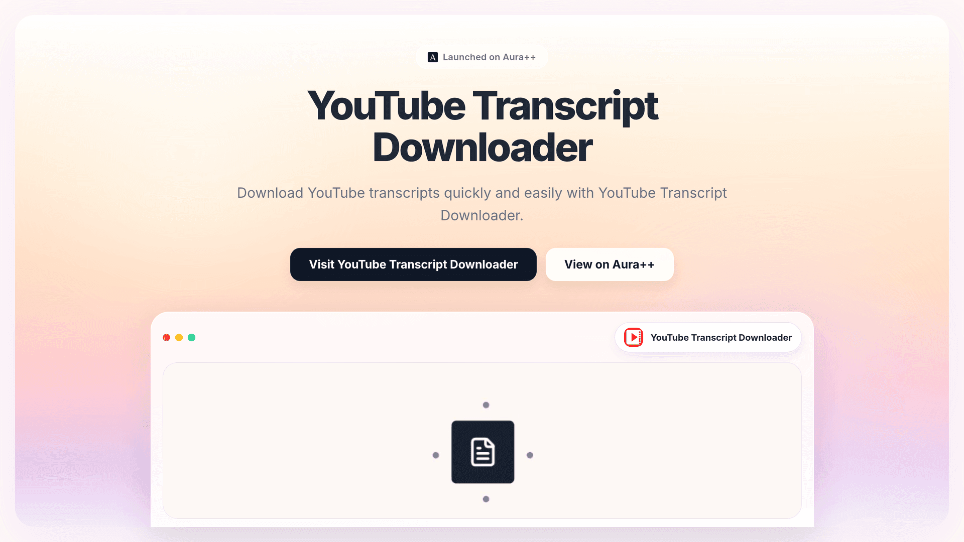 YouTube Transcript Downloader