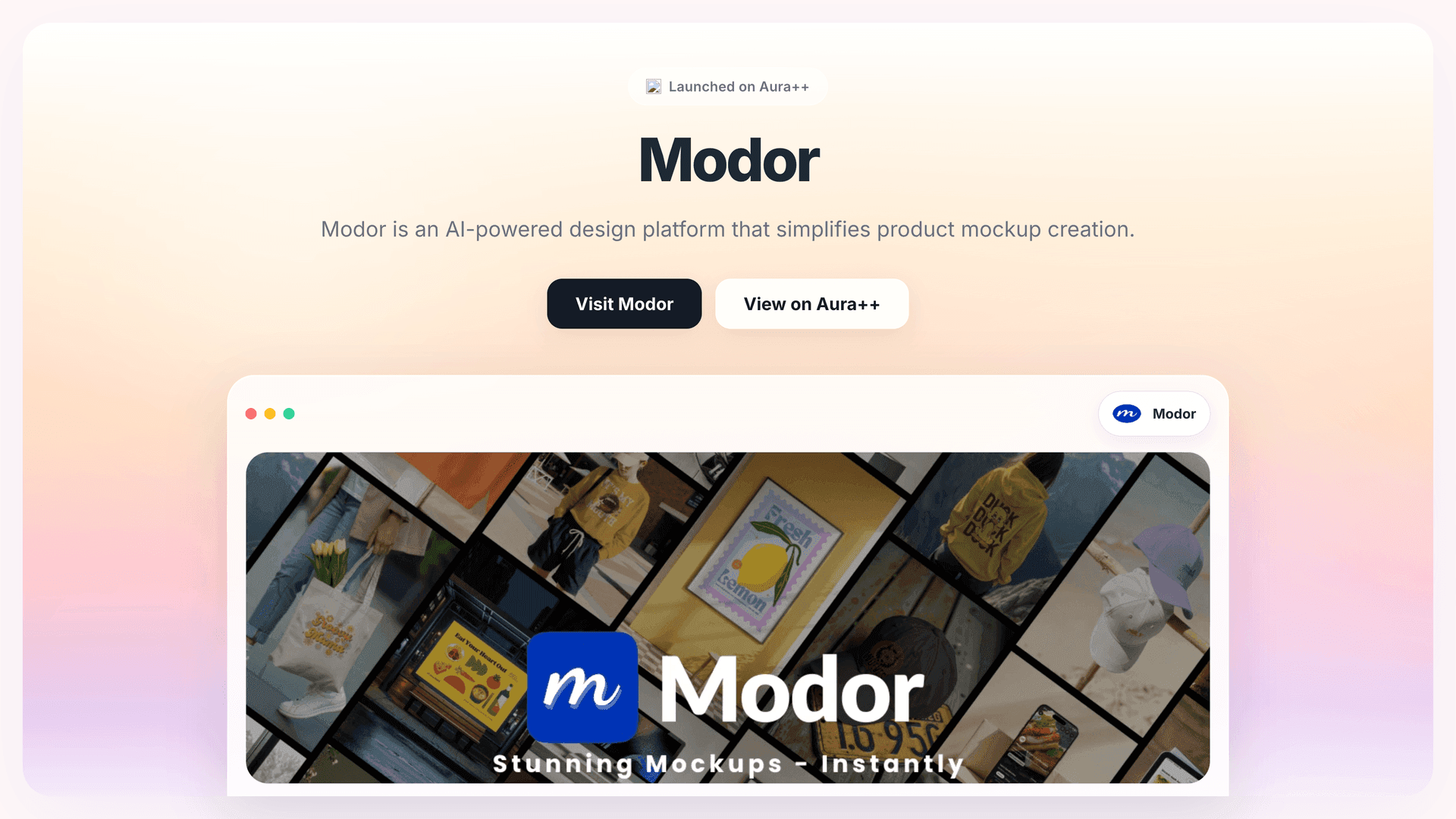 Modor launch story featured image on Aura++