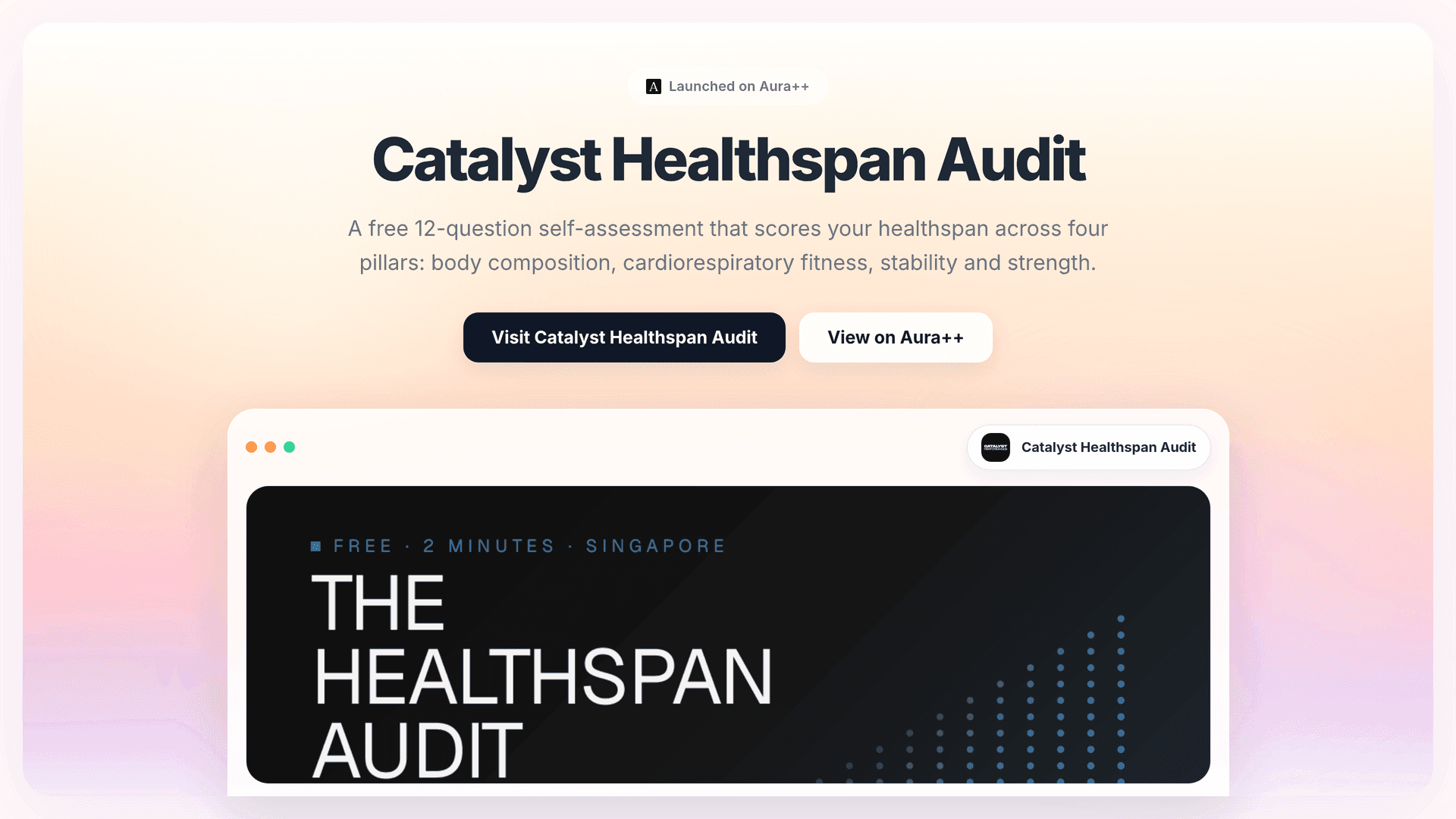 Boost Your Healthspan: Catalyst Healthspan Audit Insights