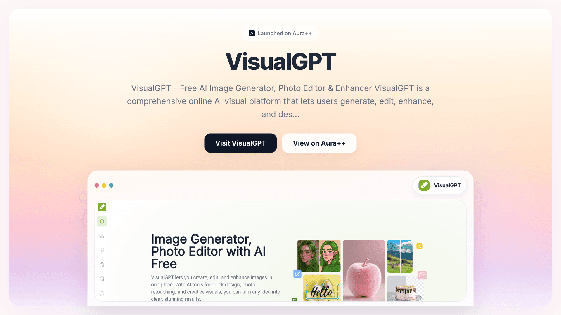 VisualGPT launch story featured image on Aura++