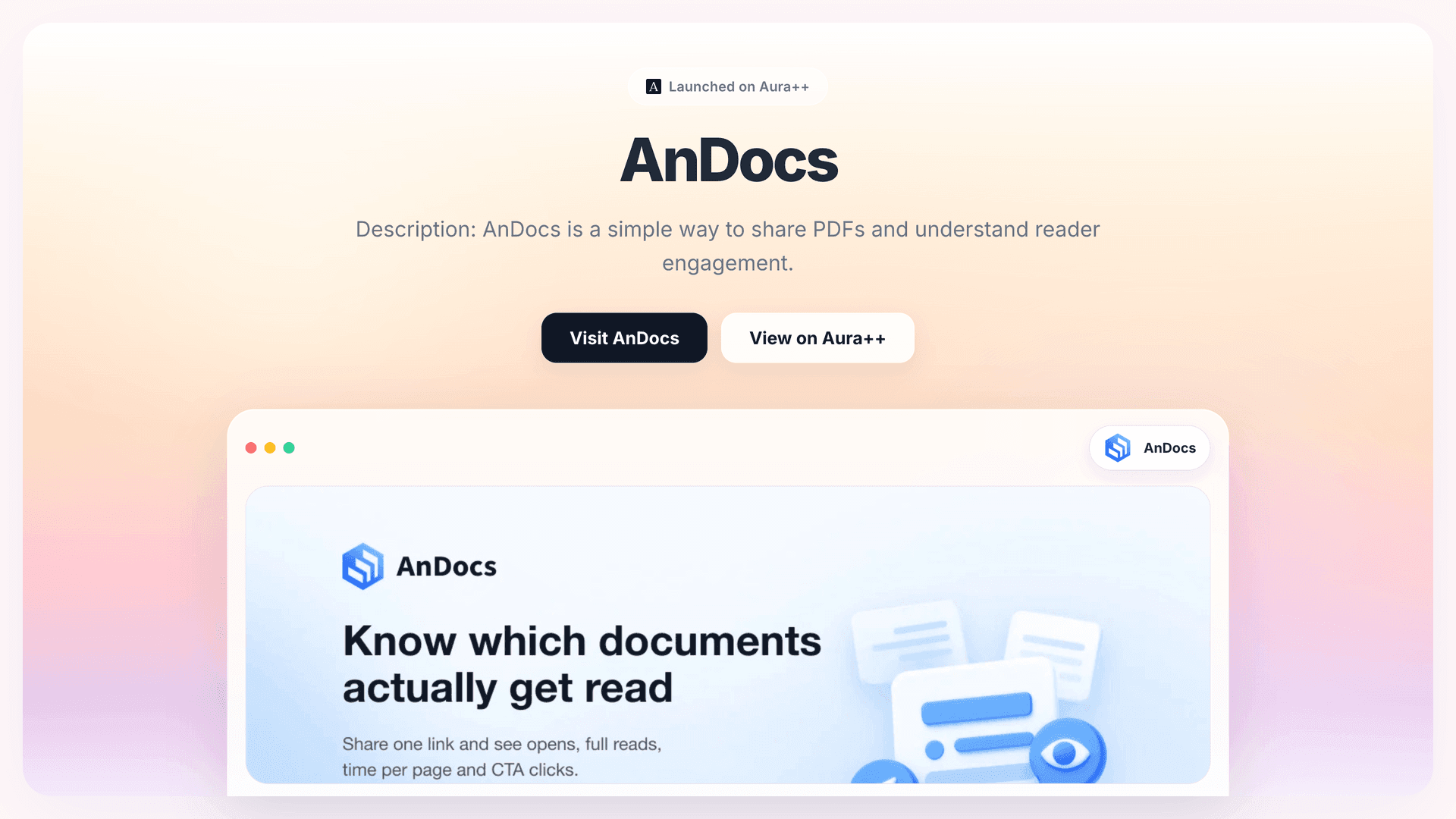 AnDocs launch story featured image on Aura++