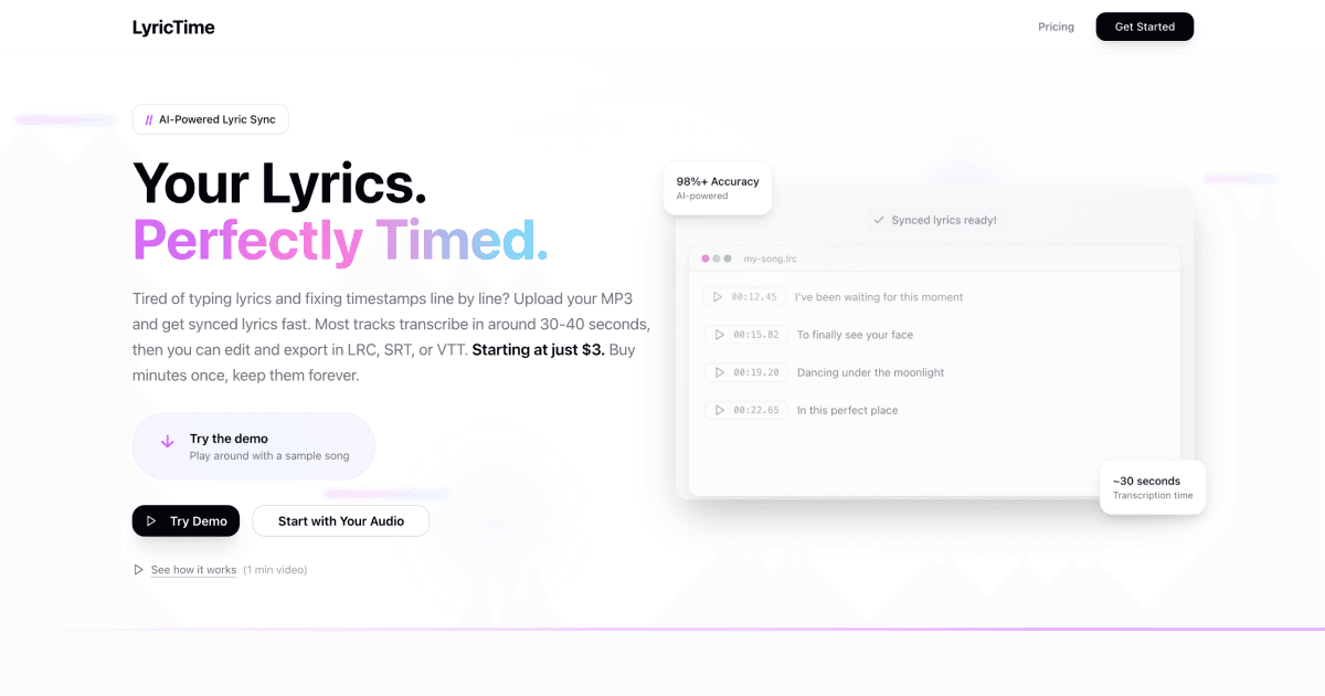 LyricTime - Automated Lyrics Sync & Video Creation - Product Image