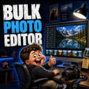 Bulk Photo Editor startup logo on Aura++