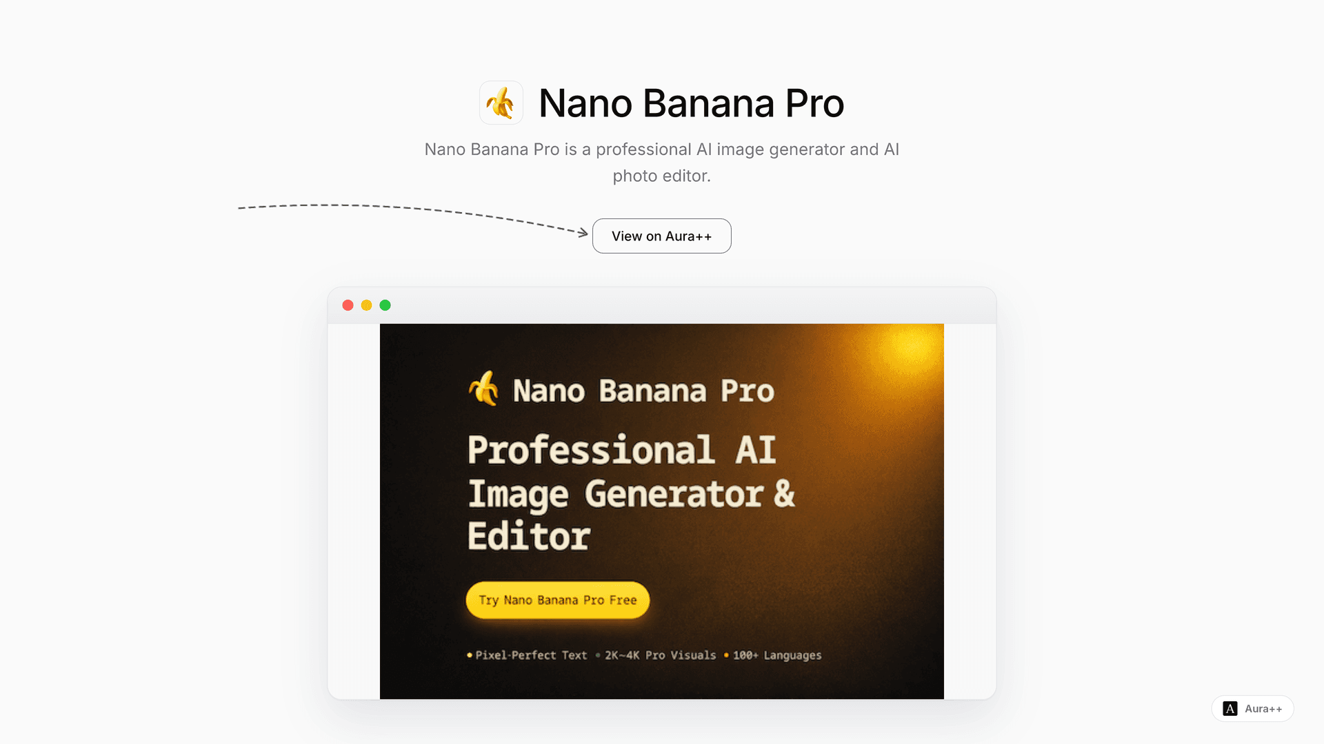 Nano Banana Pro launch story featured image on Aura++