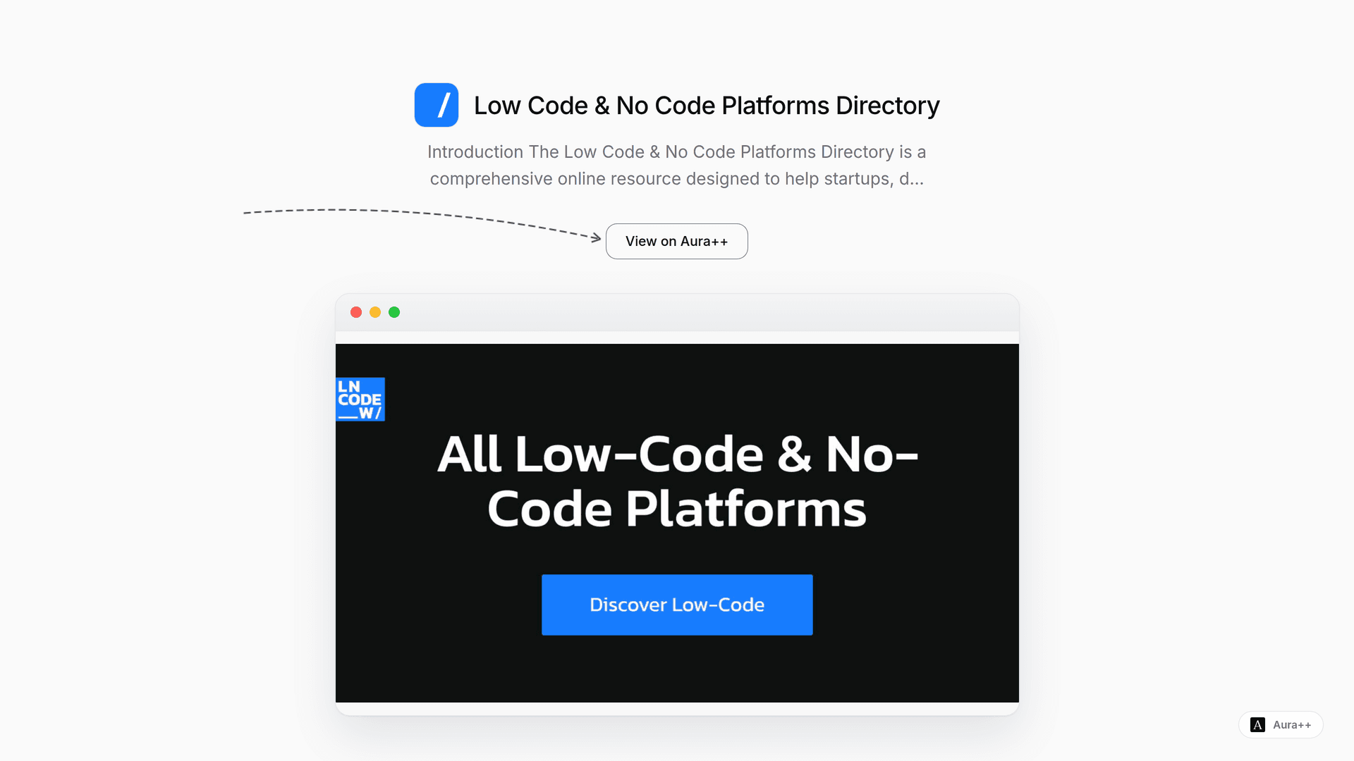 Discover Efficient Development with Low Code & No Code Directory