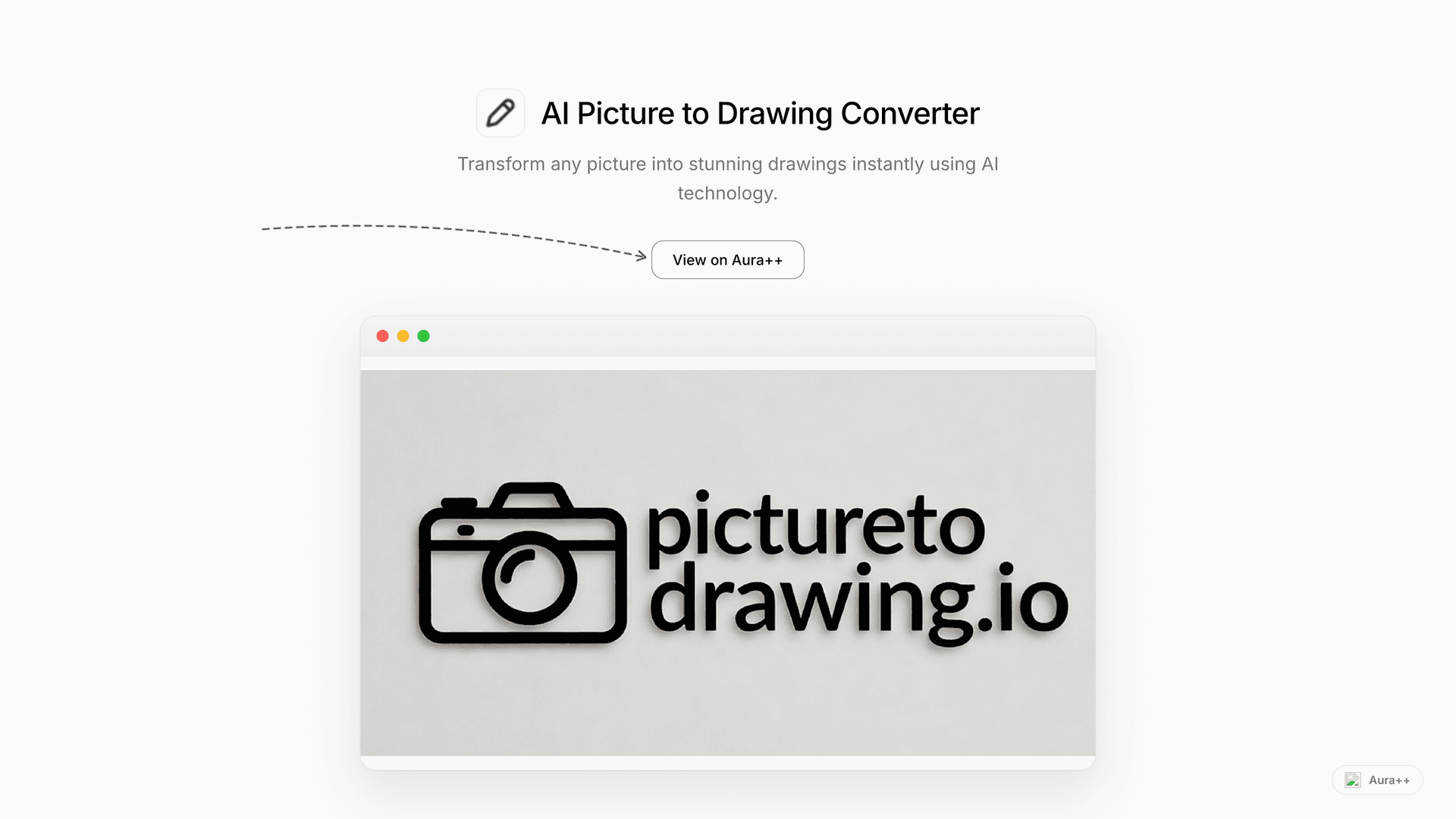 AI Picture to Drawing Converter launch story featured image on Aura++