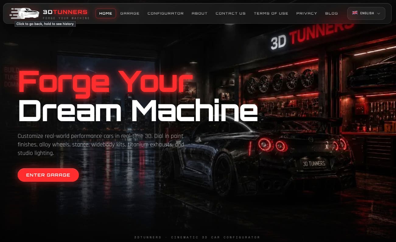 3DTUNNERS product preview for startup listing on Aura++