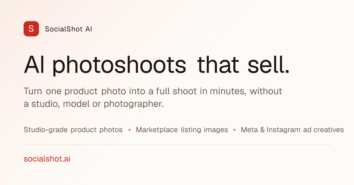 SocialShot AI product preview for startup listing on Aura++