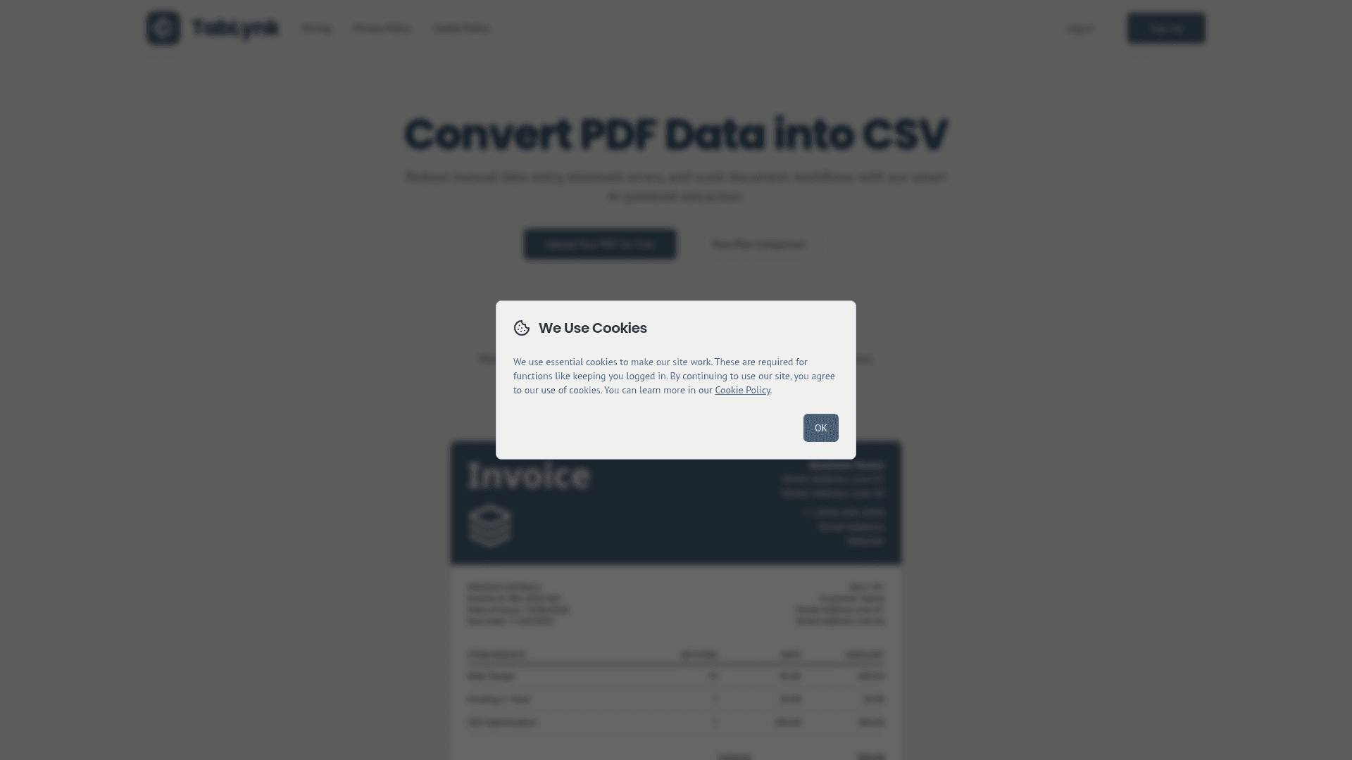 TabLynk AI PDF Data Extractor
