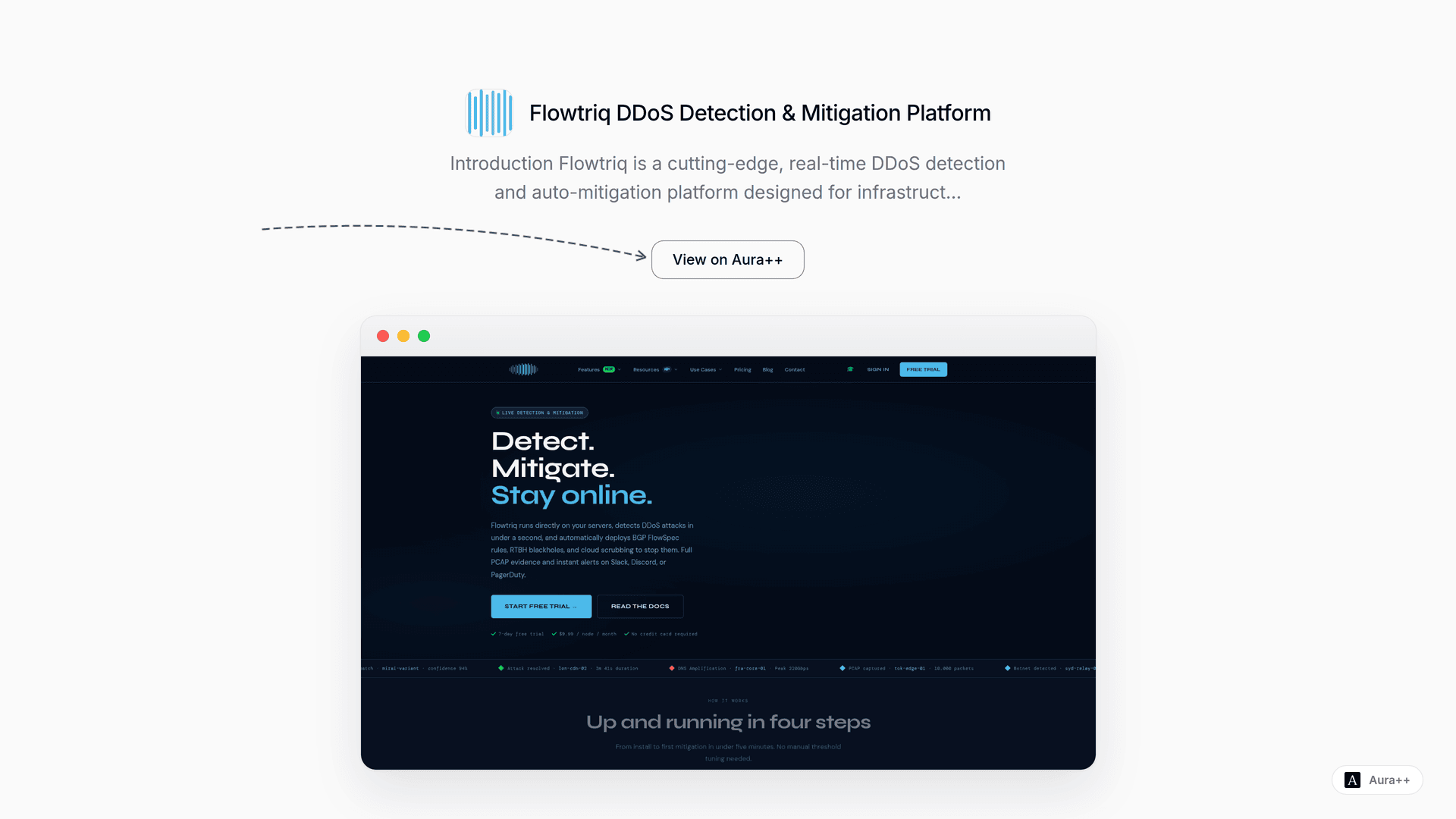 Combat DDoS Threats with Flowtriq's Real-Time Mitigation