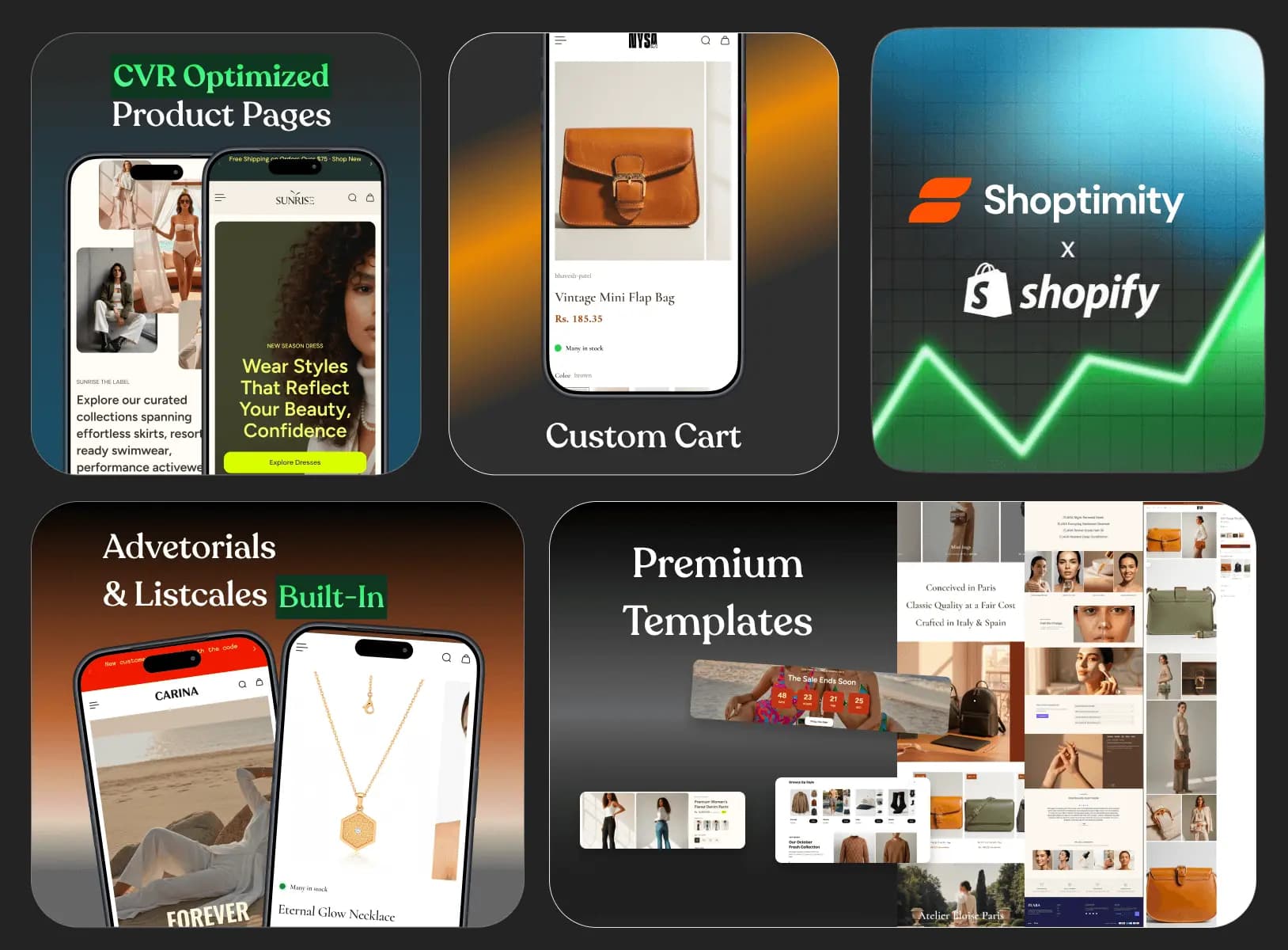 Shoptimity  product preview for startup listing on Aura++