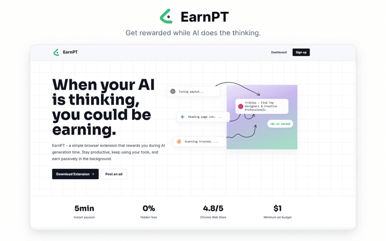 EarnPT - When your AI is thinking, you could be earning