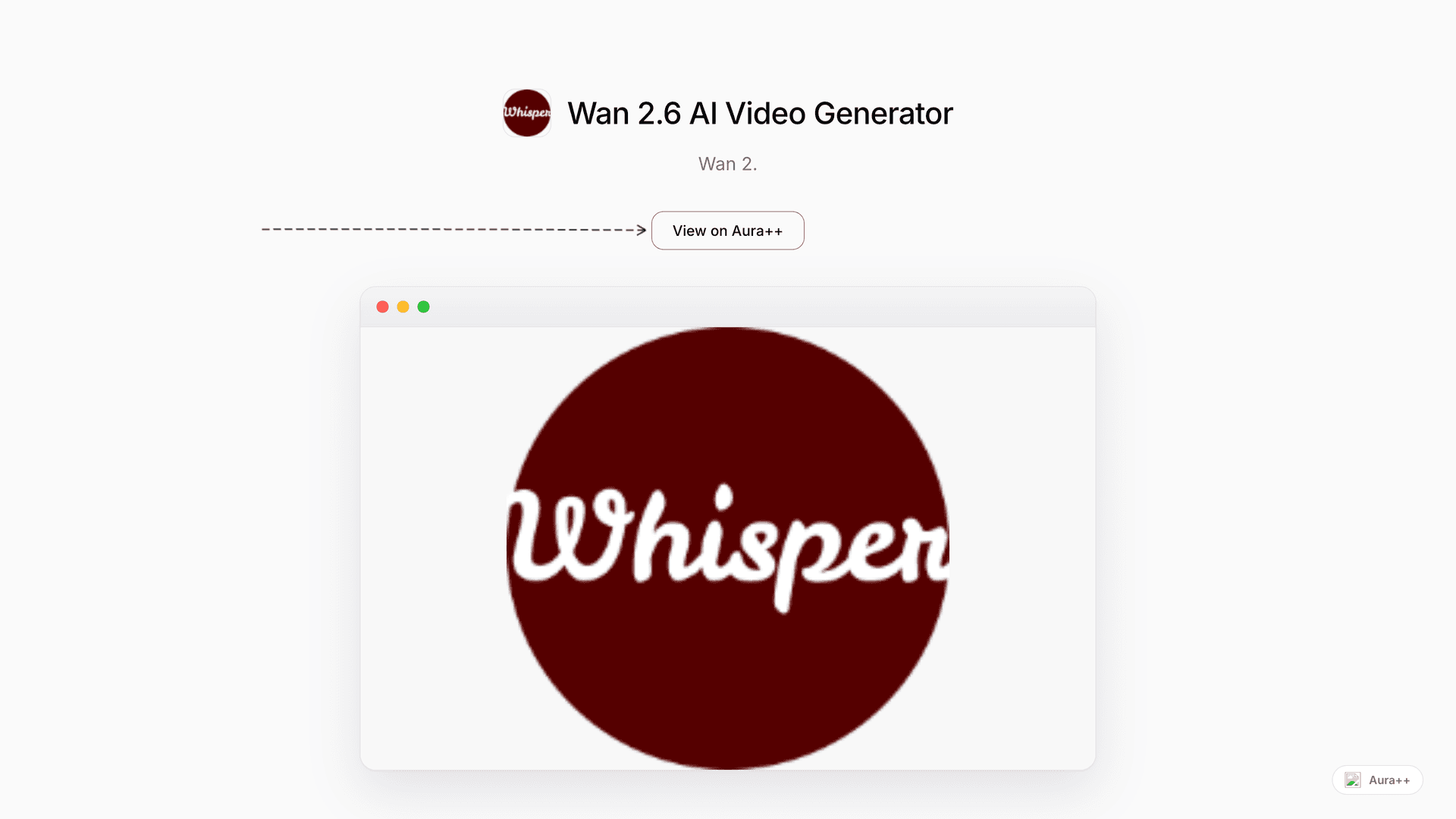 Wan 2.6 AI Video Generator launch story featured image on Aura++
