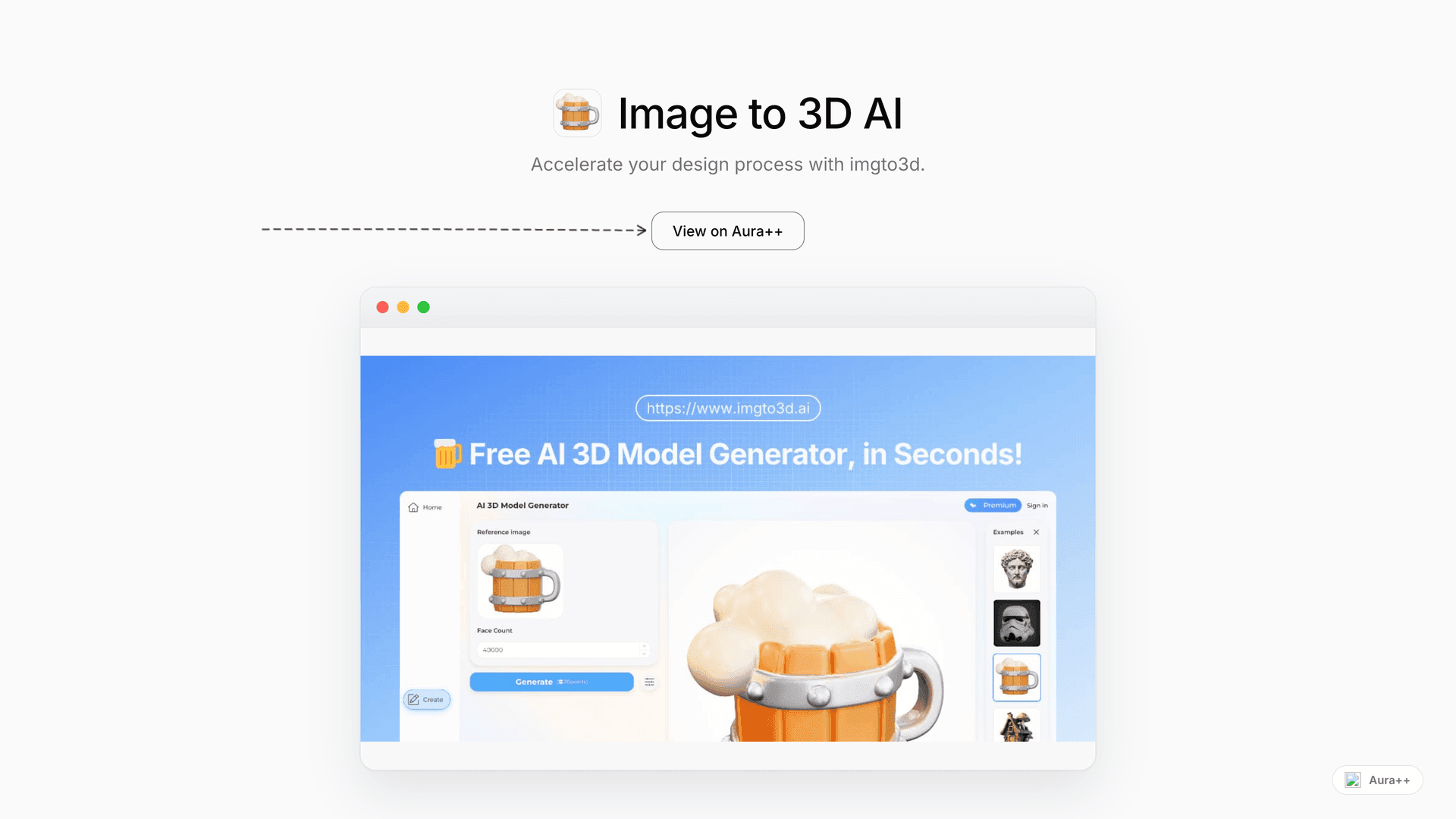 Image to 3D AI launch story featured image on Aura++