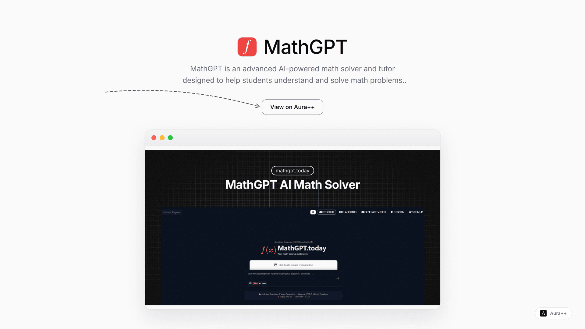 MathGPT - AI Math Solver & Tutor