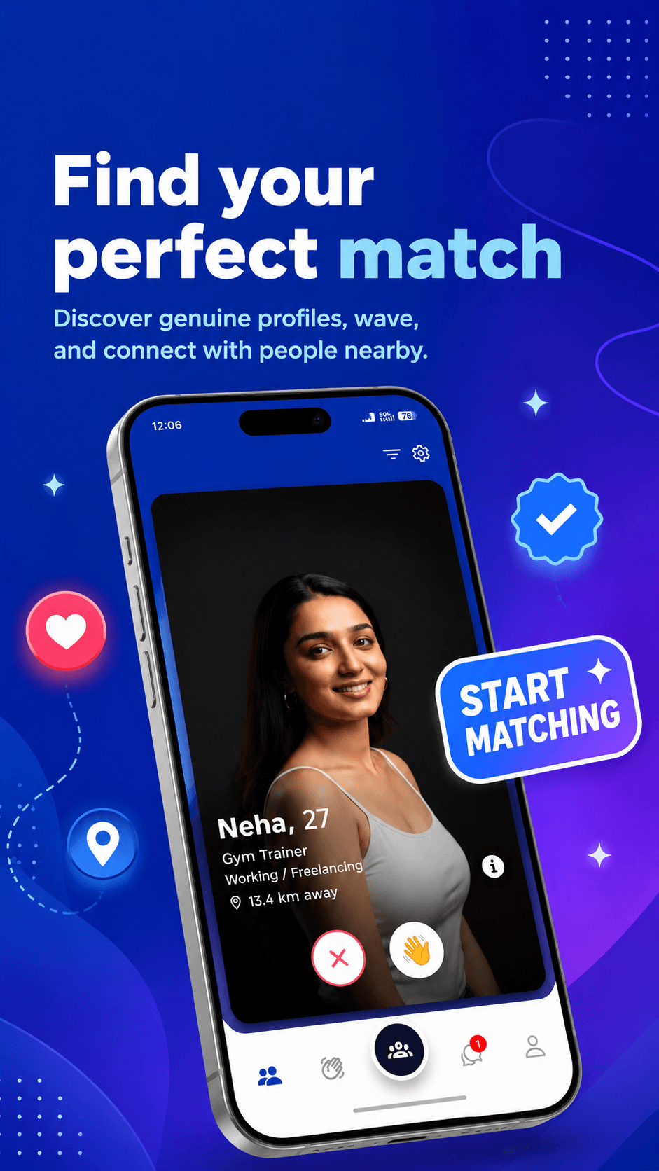 GenzMeet: Gen Z Social & Professional App product preview for startup listing on Aura++