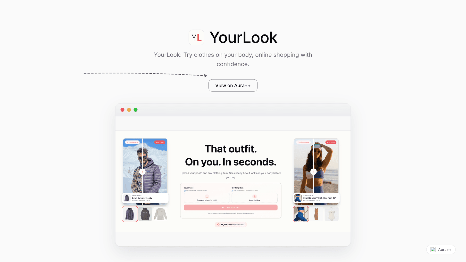 YourLook launch story featured image on Aura++