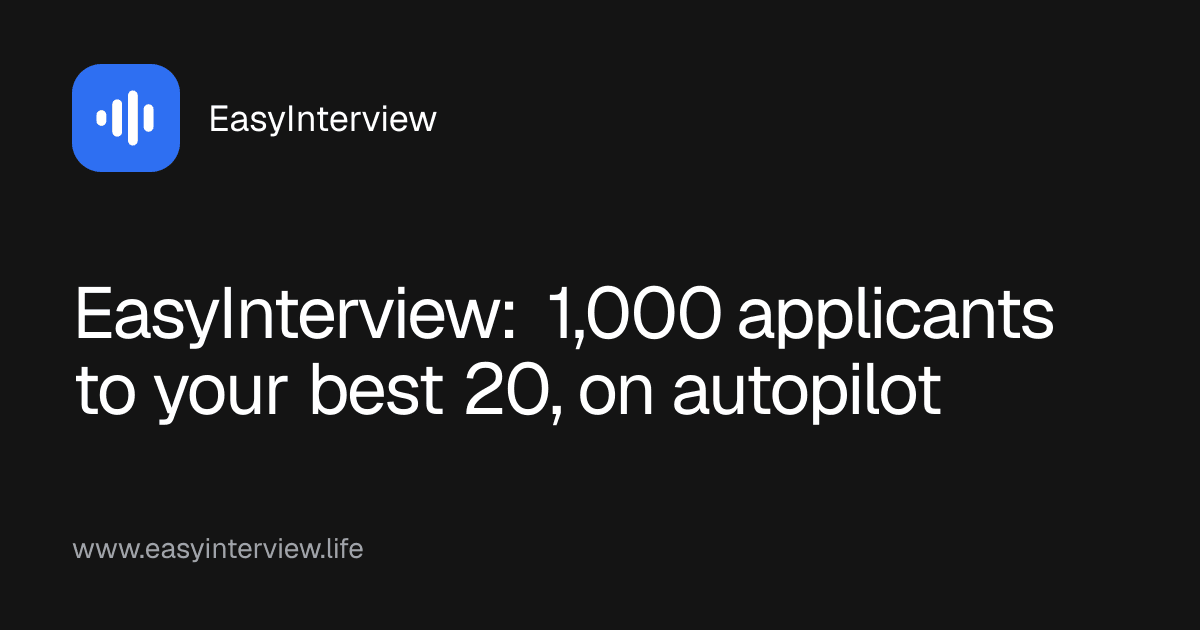 EasyInterview product preview for startup listing on Aura++