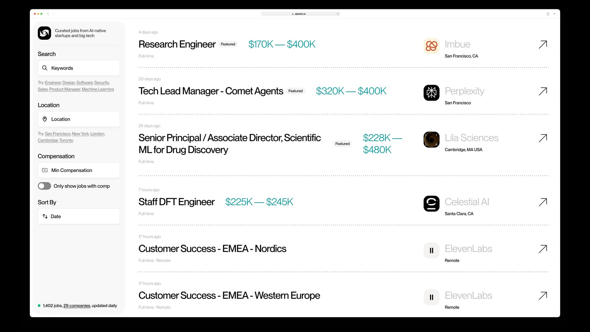 AI Job List - Product Image