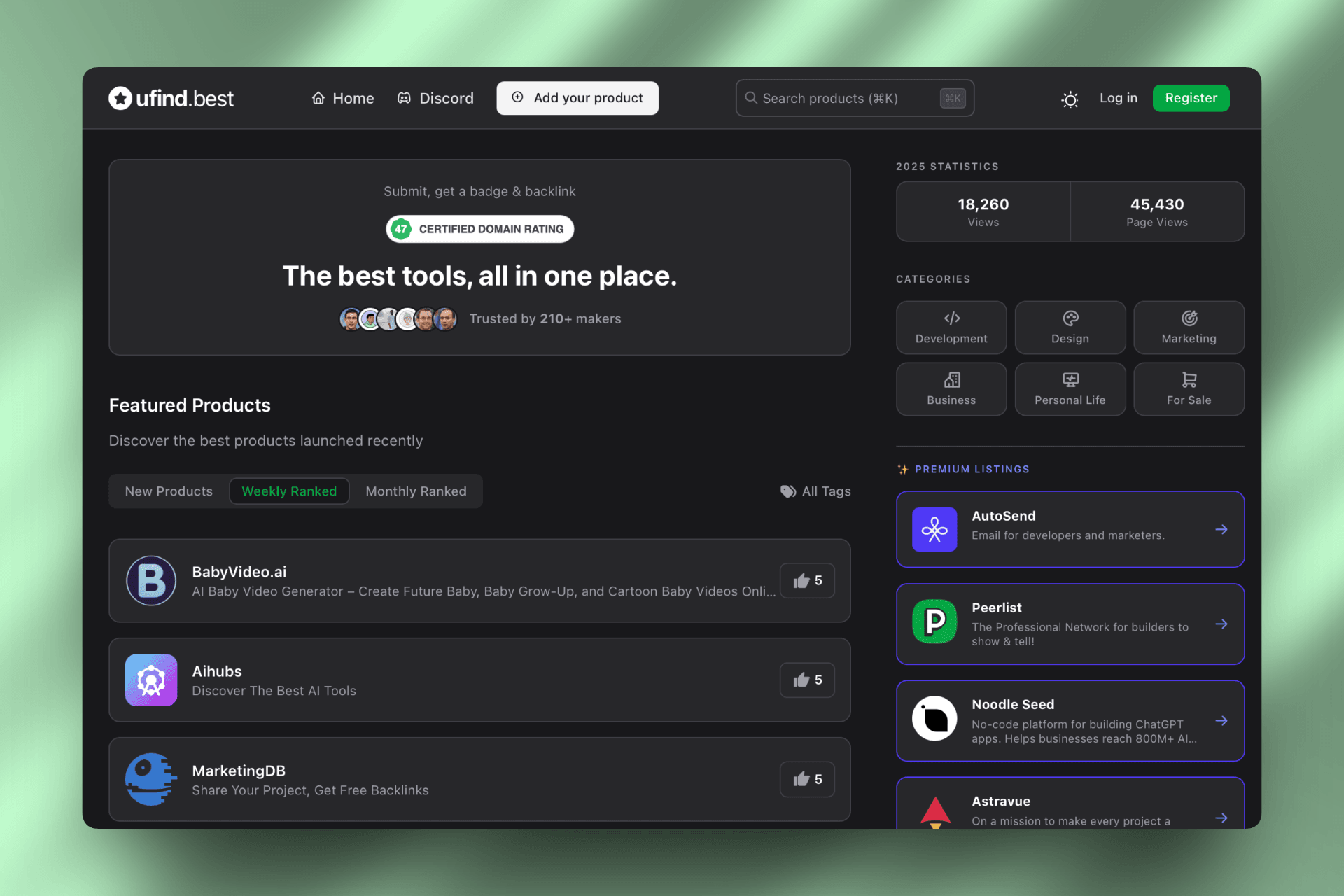 ufind.best - Product Discovery Platform