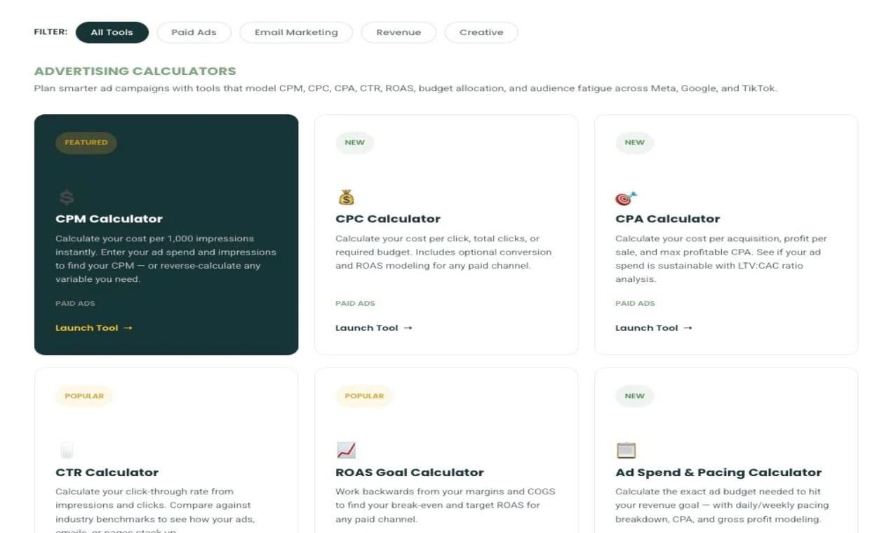Free eCommerce Marketing Tools