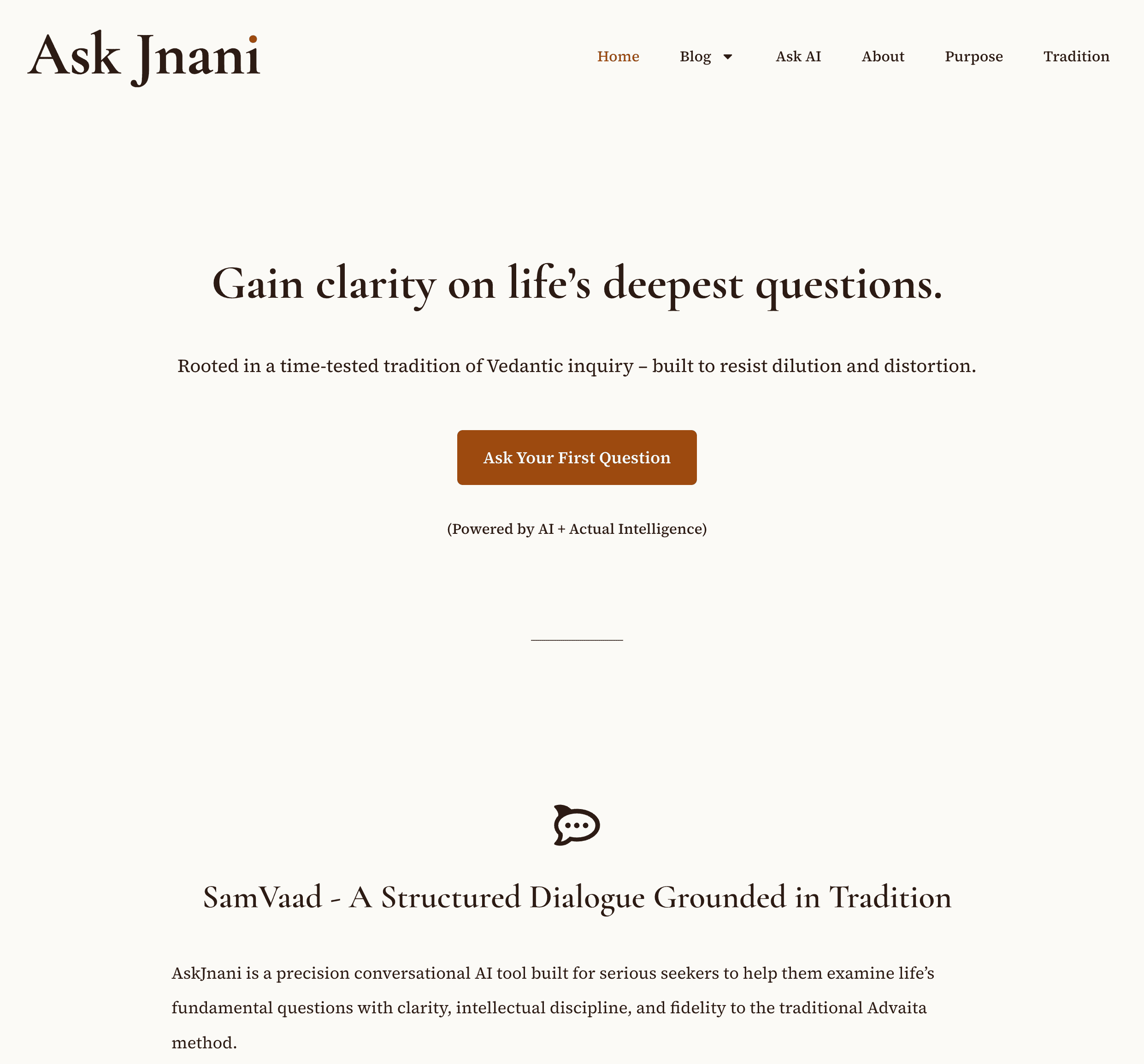 AskJnani - Vedantic Inquiry AI