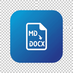 MD2Word: Markdown to Word Converter startup logo on Aura++