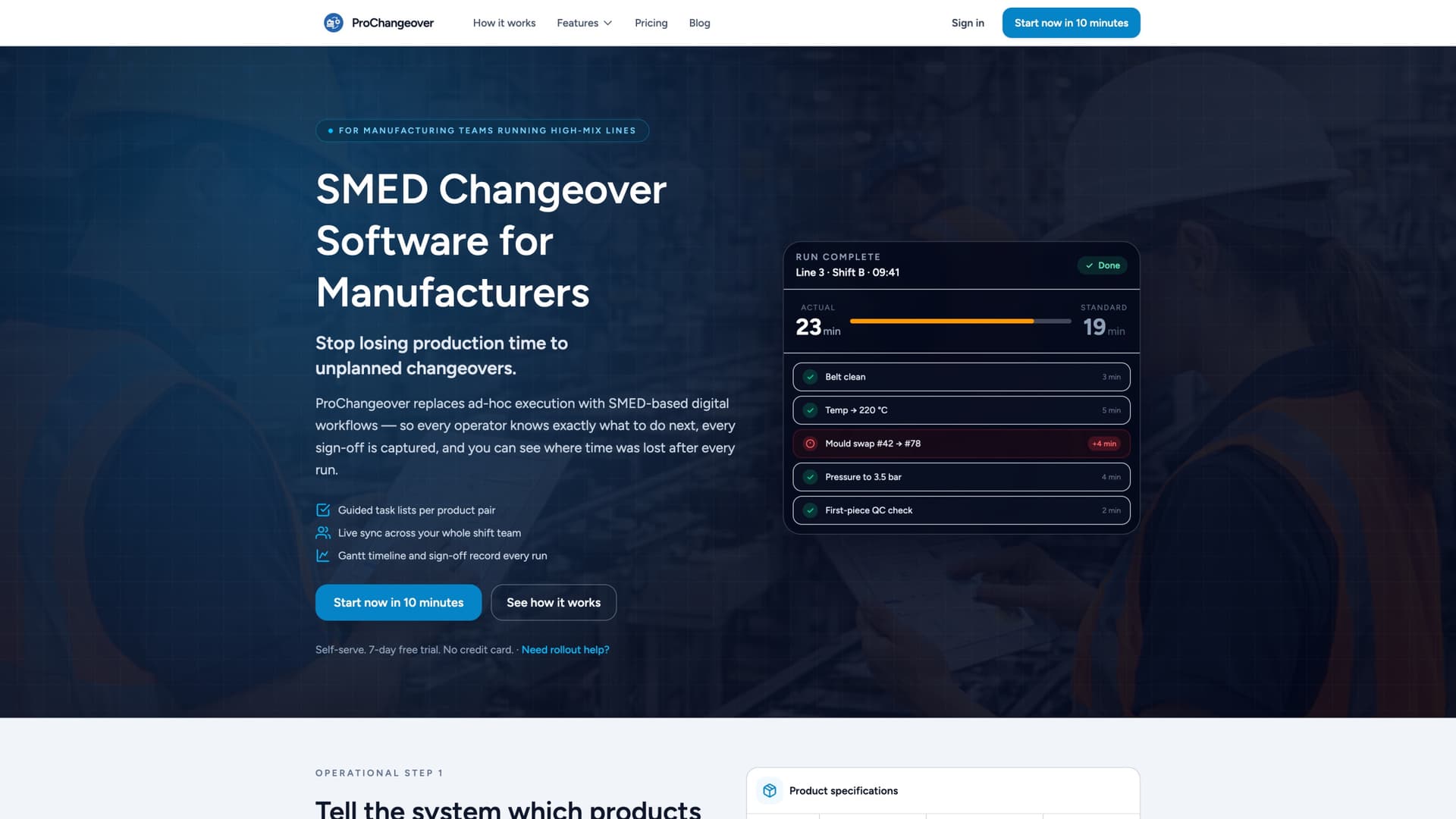 ProChangeover - Product Image