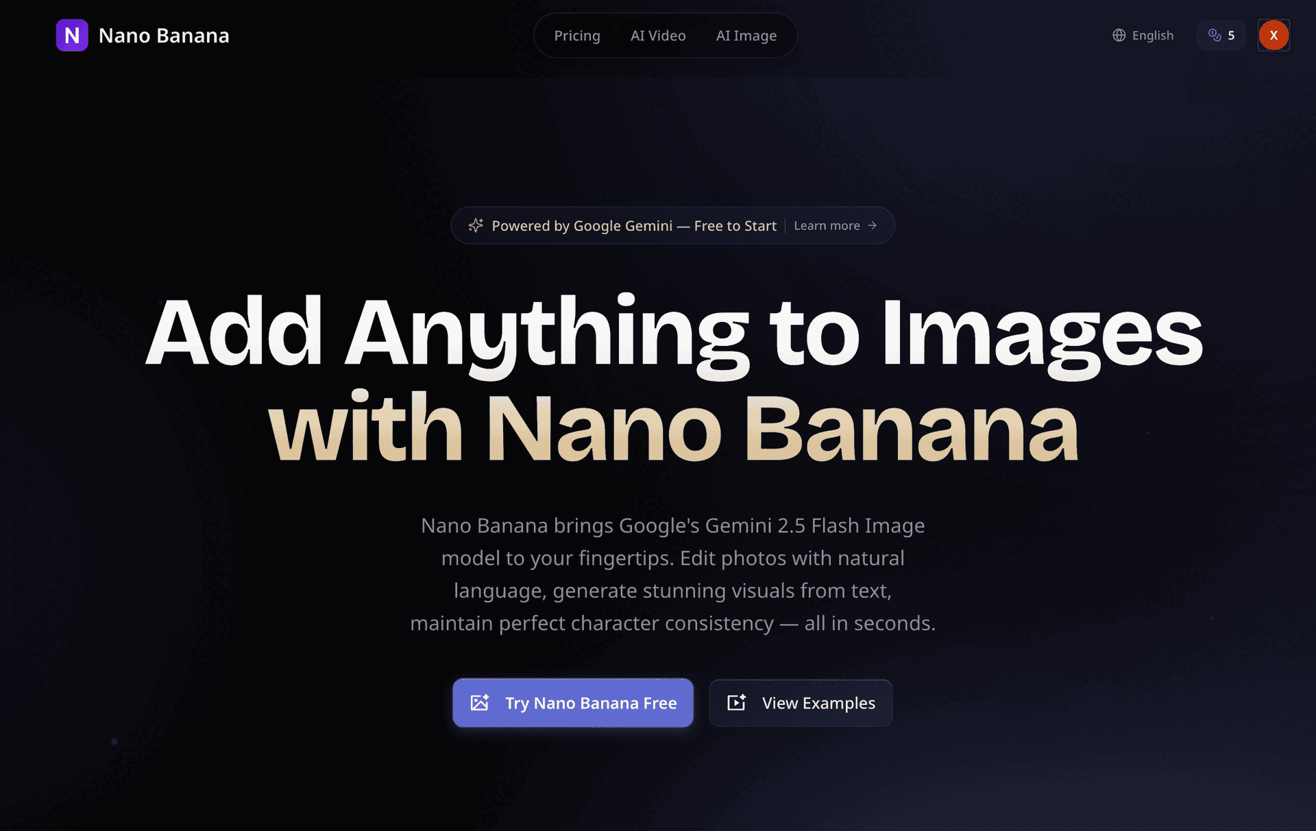 Nano Banana AI product preview for startup listing on Aura++