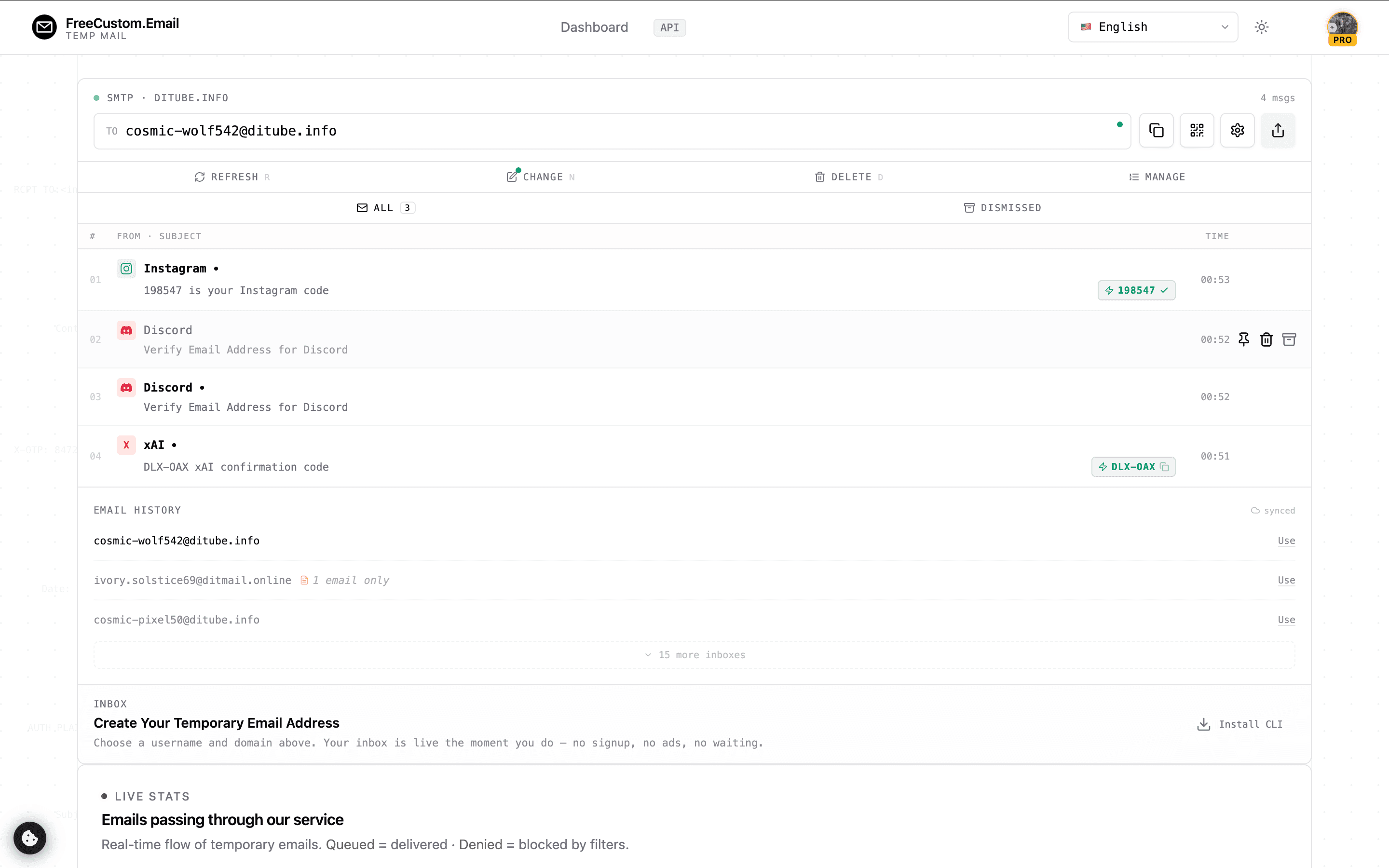 FreeCustom.Email - Disposable Temp Mail